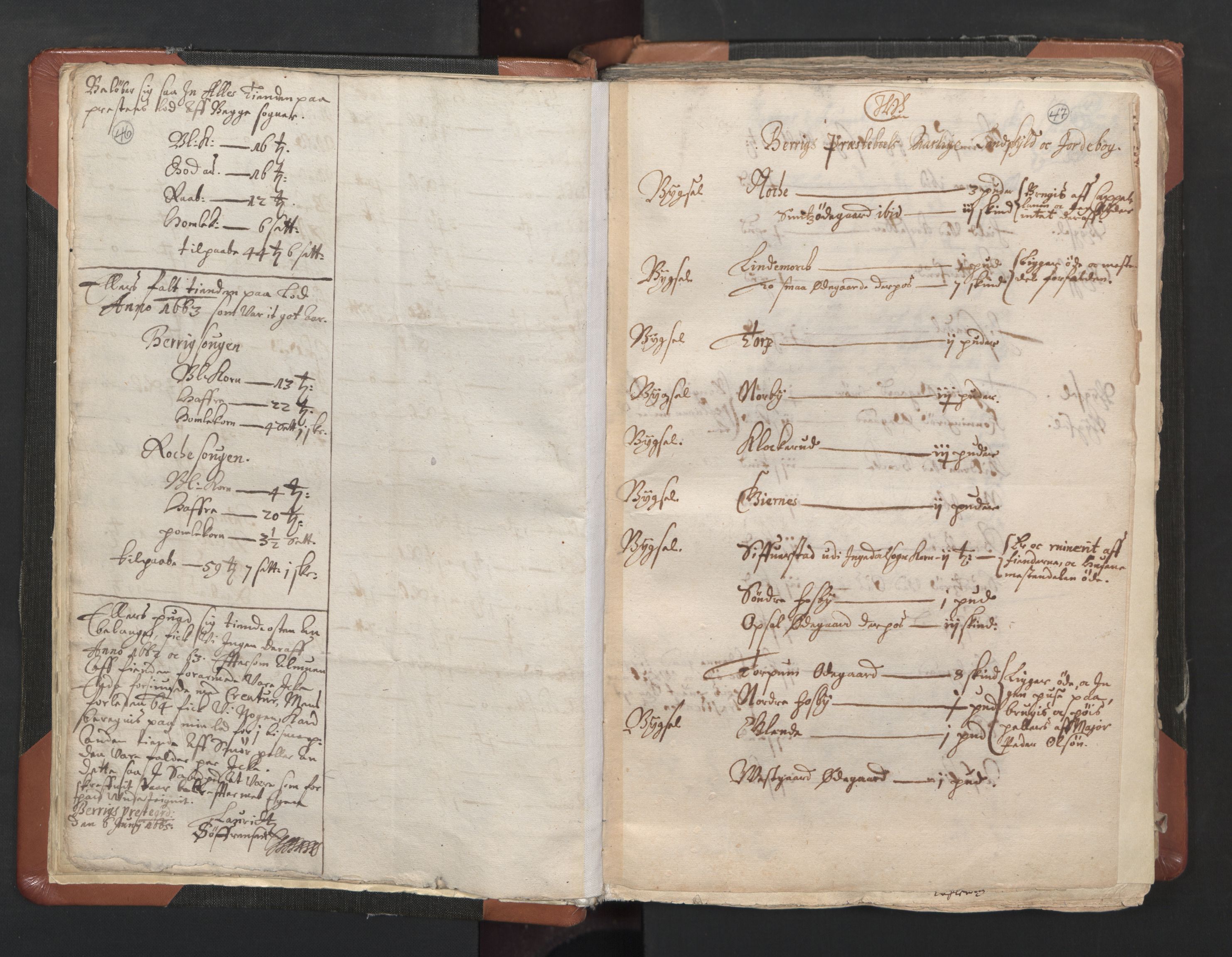 RA, Vicar's Census 1664-1666, no. 1: Nedre Borgesyssel deanery, 1664-1666, p. 46-47