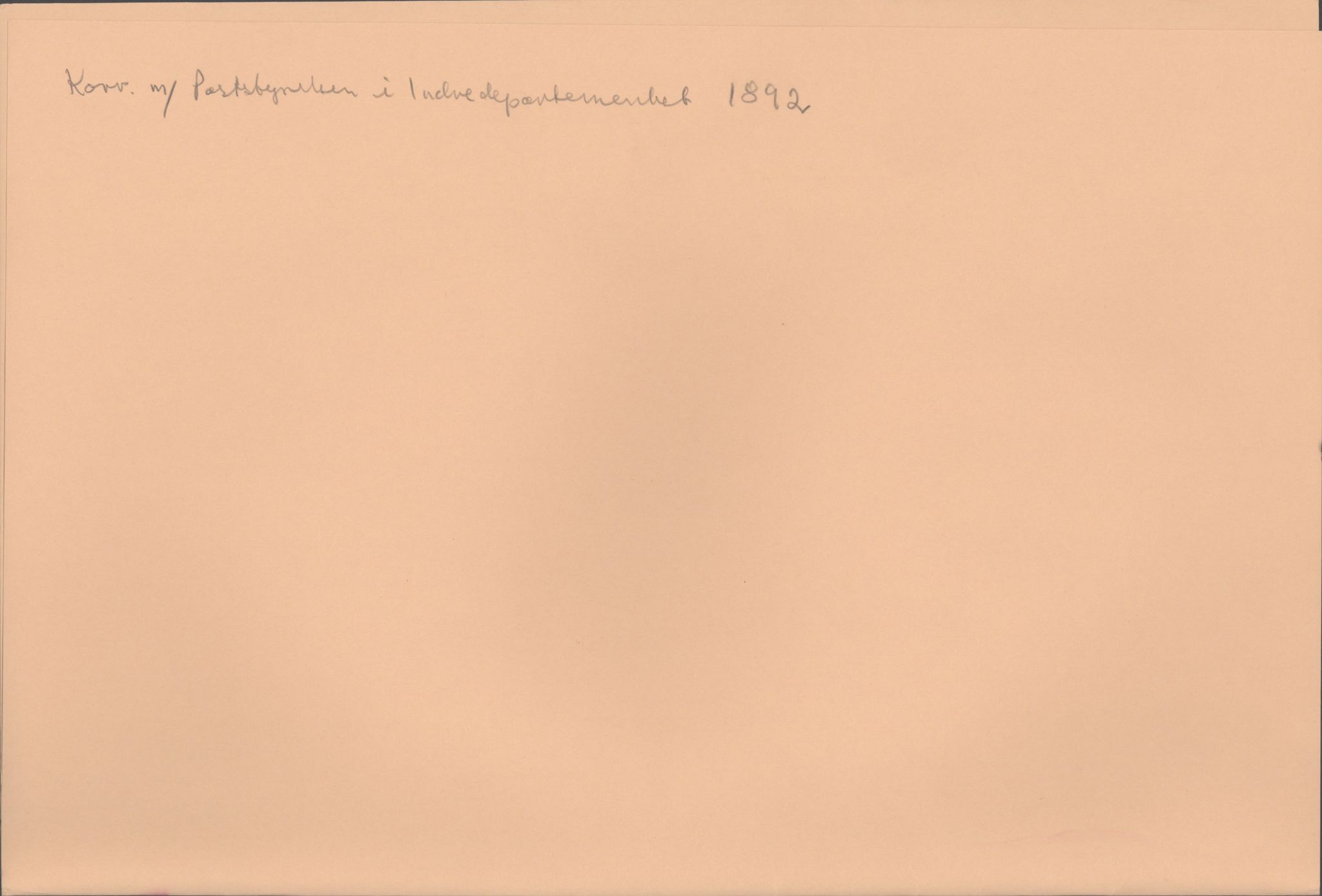 Vesteraalens Dampskibsselskab, RA/PA-1189/F/Fa/Fac/L0001/0003: -- / Korrespondanse med Poststyrelsen og Indredepartementet/avisklipp, 1892, p. 1
