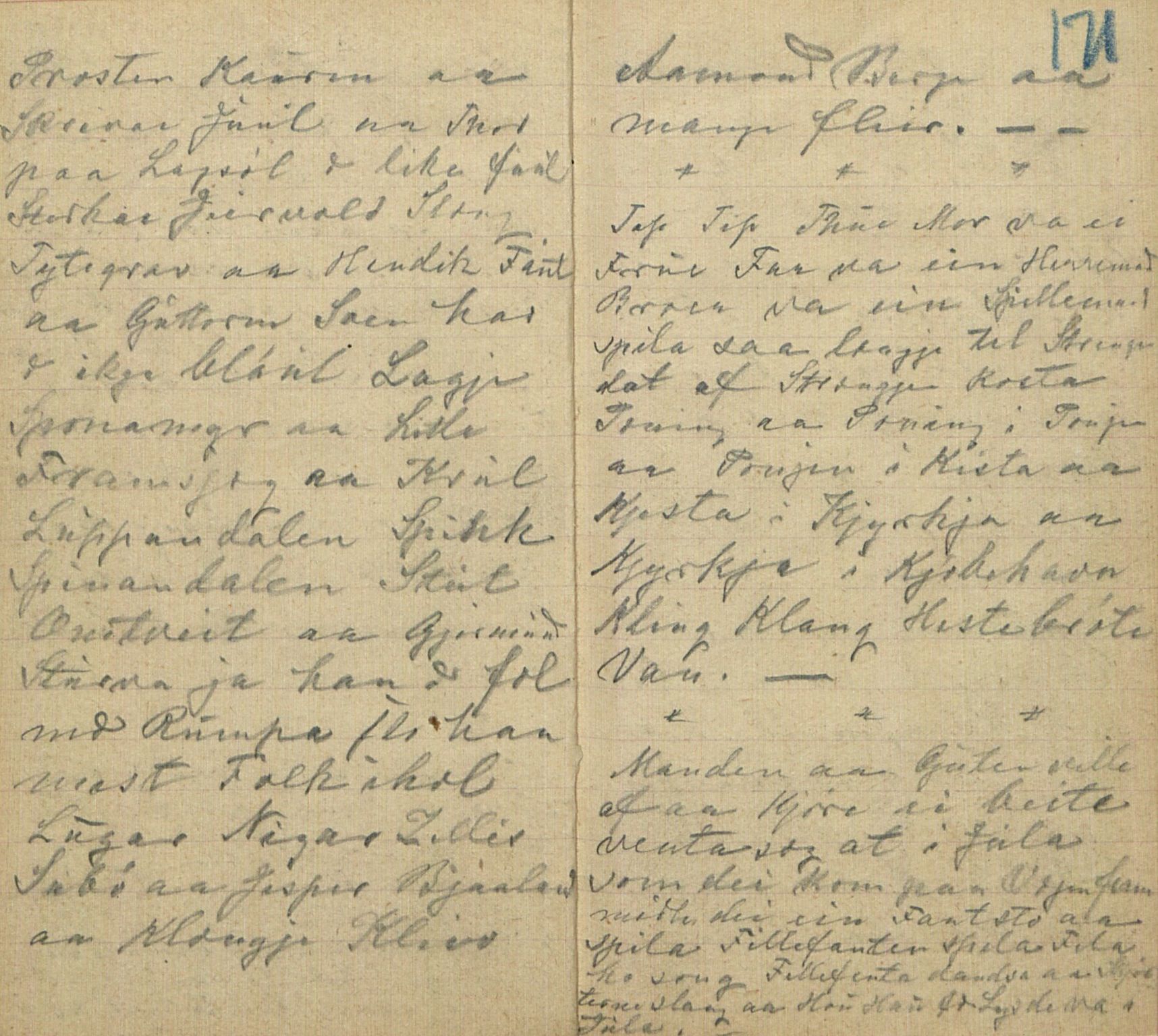 Rikard Berge, TEMU/TGM-A-1003/F/L0016/0012: 529-550 / 540 Oppskrifter av Halvor N. Tvedten, Fyresdal, Drangedal og Seljord. , 1890-1892, p. 170-171