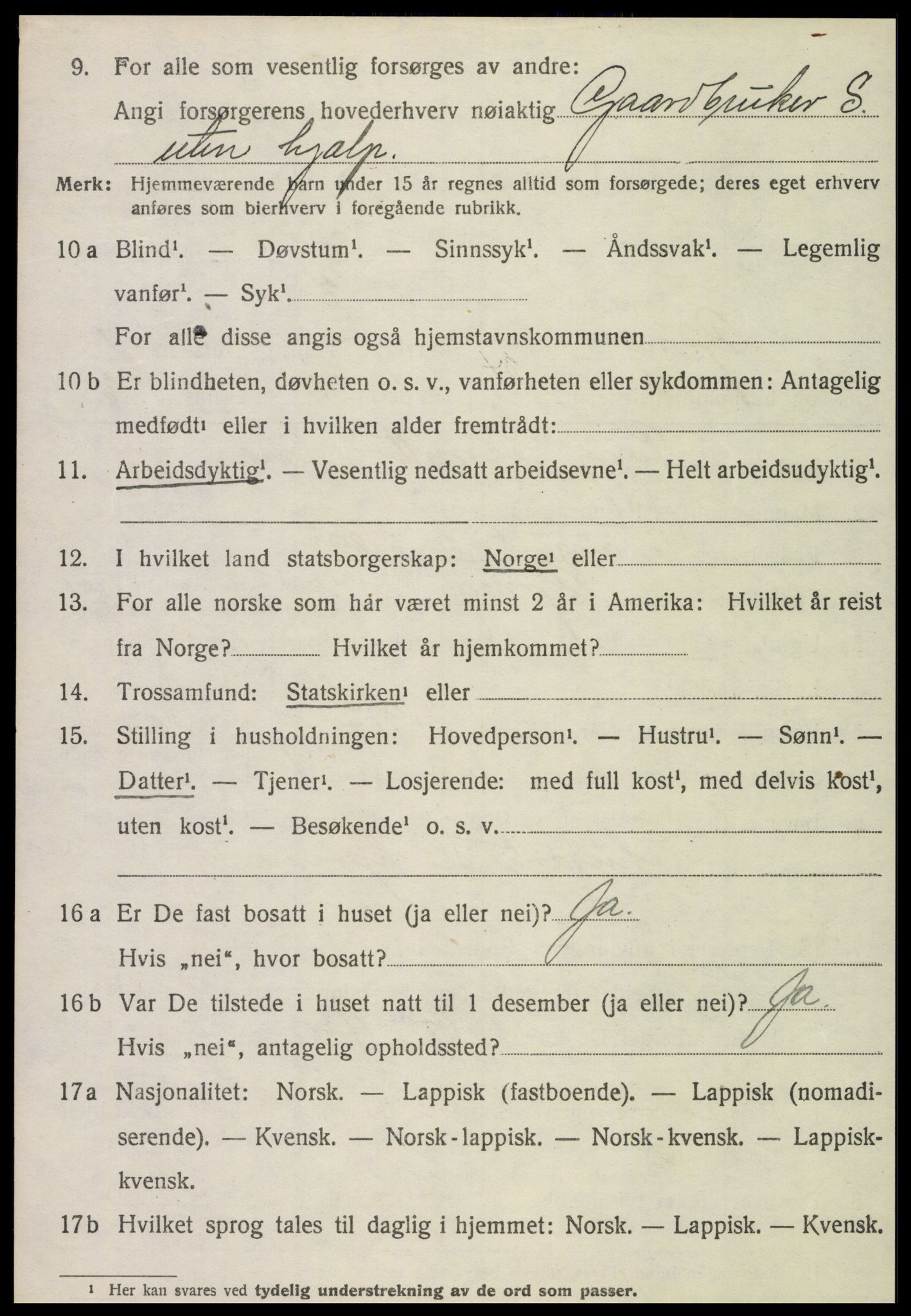 SAT, 1920 census for Grong, 1920, p. 1504