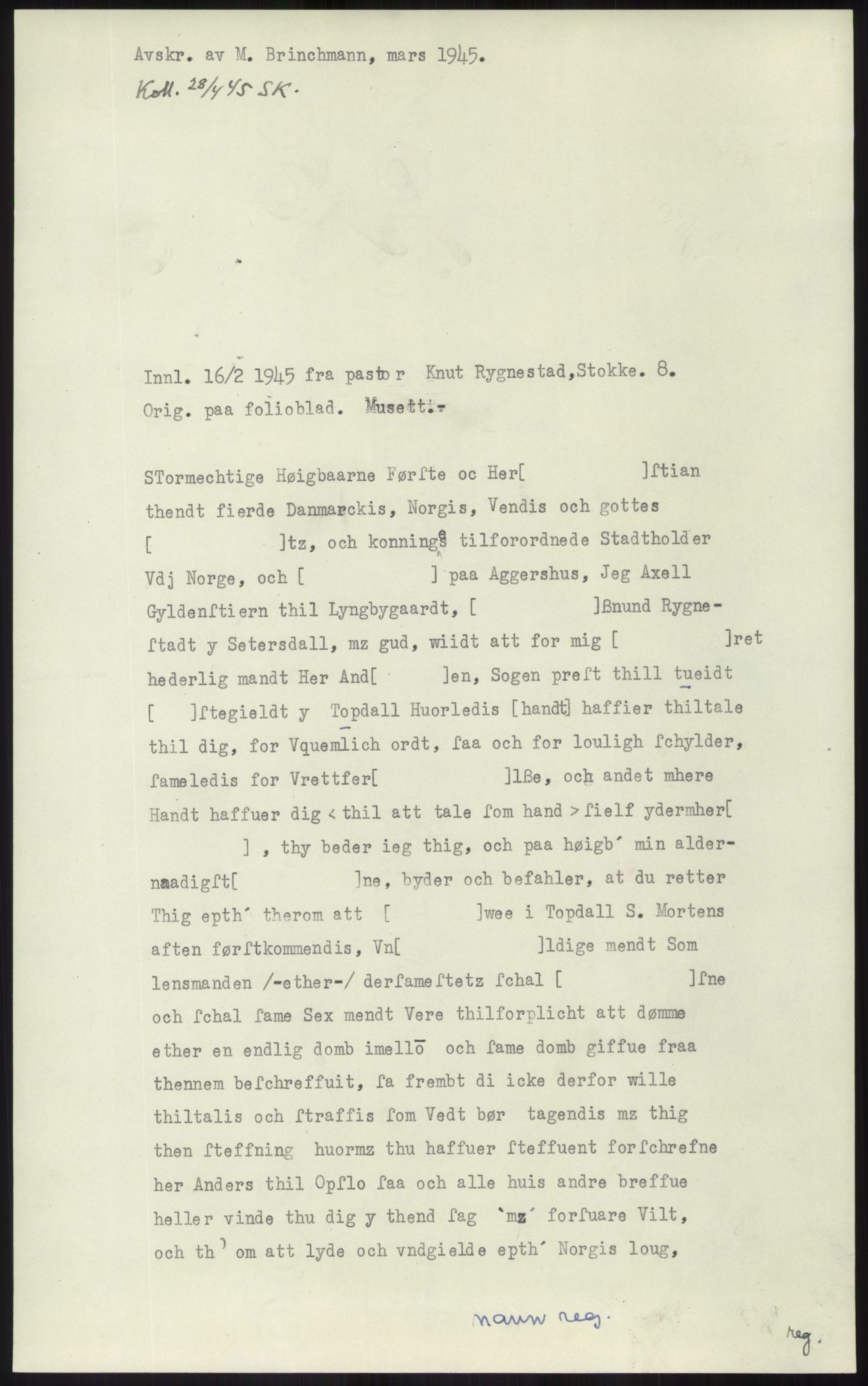 Samlinger til kildeutgivelse, Diplomavskriftsamlingen, AV/RA-EA-4053/H/Ha, p. 1520