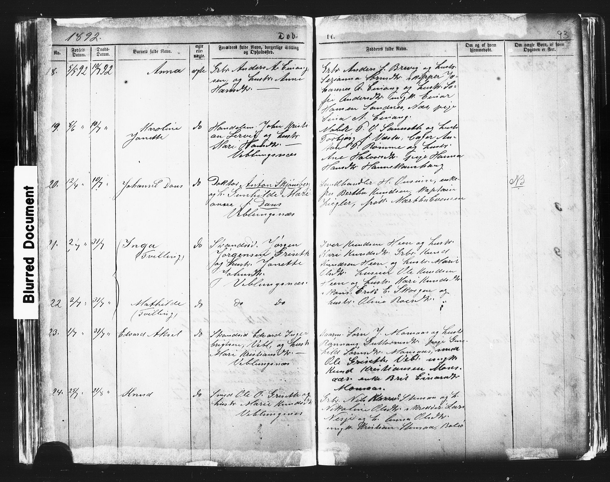 Ministerialprotokoller, klokkerbøker og fødselsregistre - Møre og Romsdal, AV/SAT-A-1454/544/L0580: Parish register (copy) no. 544C02, 1867-1909, p. 93