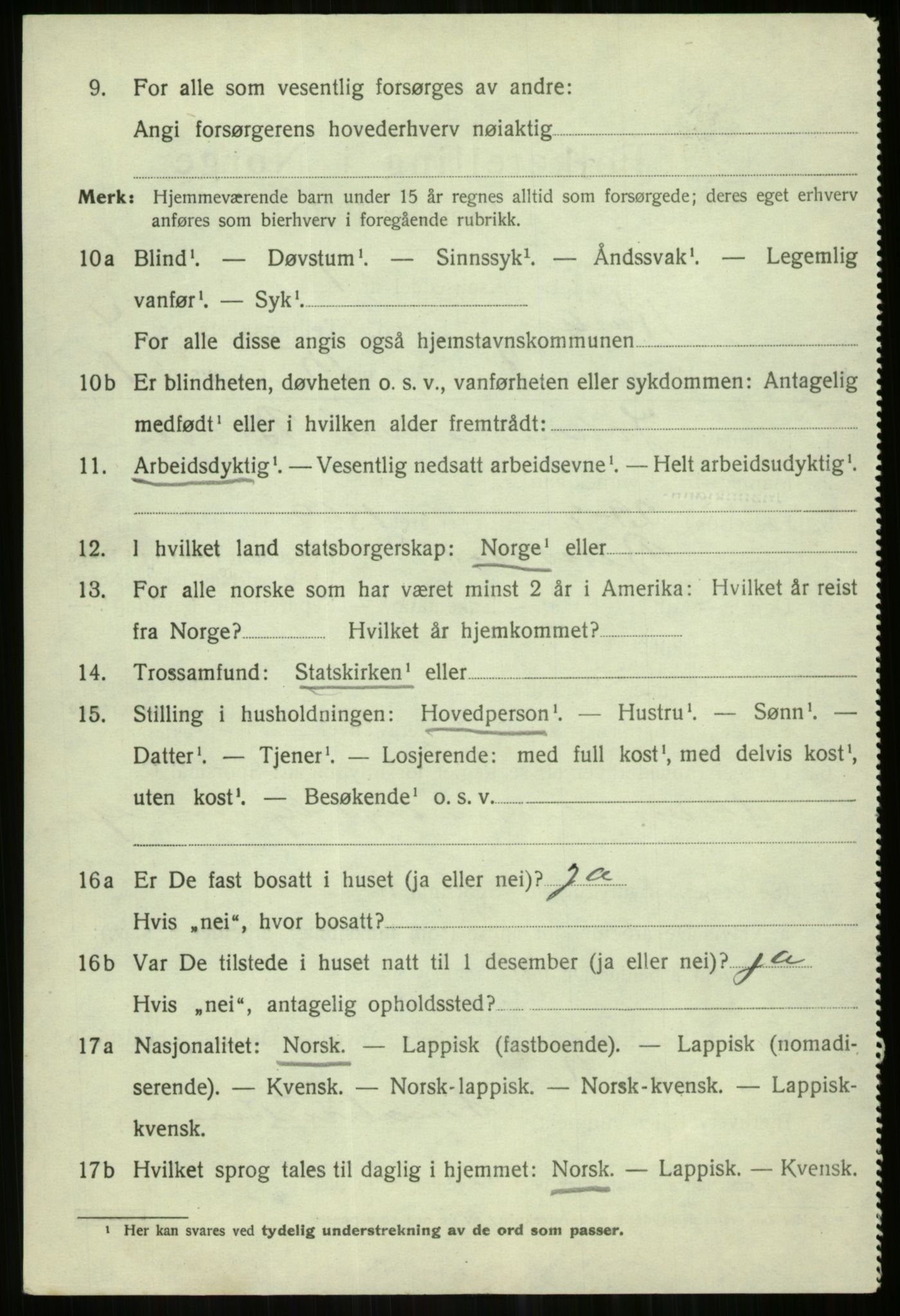 SATØ, 1920 census for Karlsøy, 1920, p. 2040