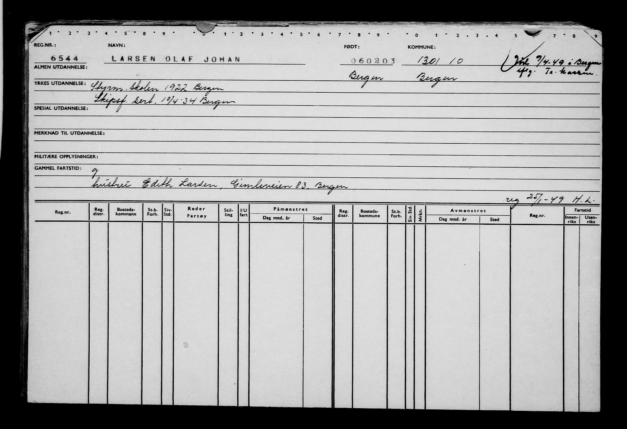 Direktoratet for sjømenn, AV/RA-S-3545/G/Gb/L0048: Hovedkort, 1903, p. 39