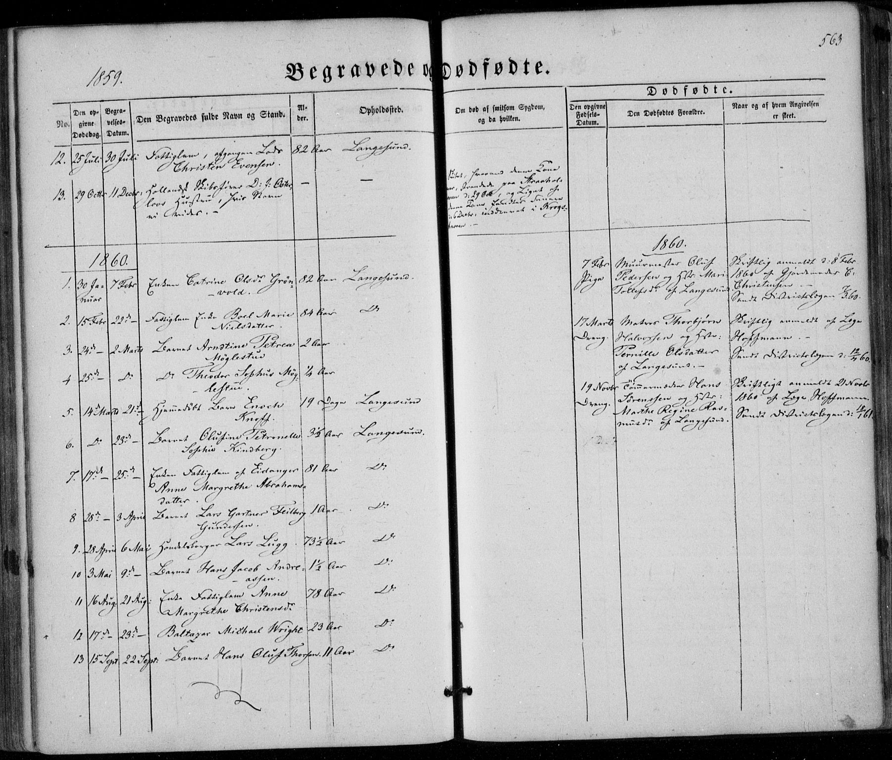 Bamble kirkebøker, AV/SAKO-A-253/F/Fa/L0005: Parish register (official) no. I 5, 1854-1869, p. 563