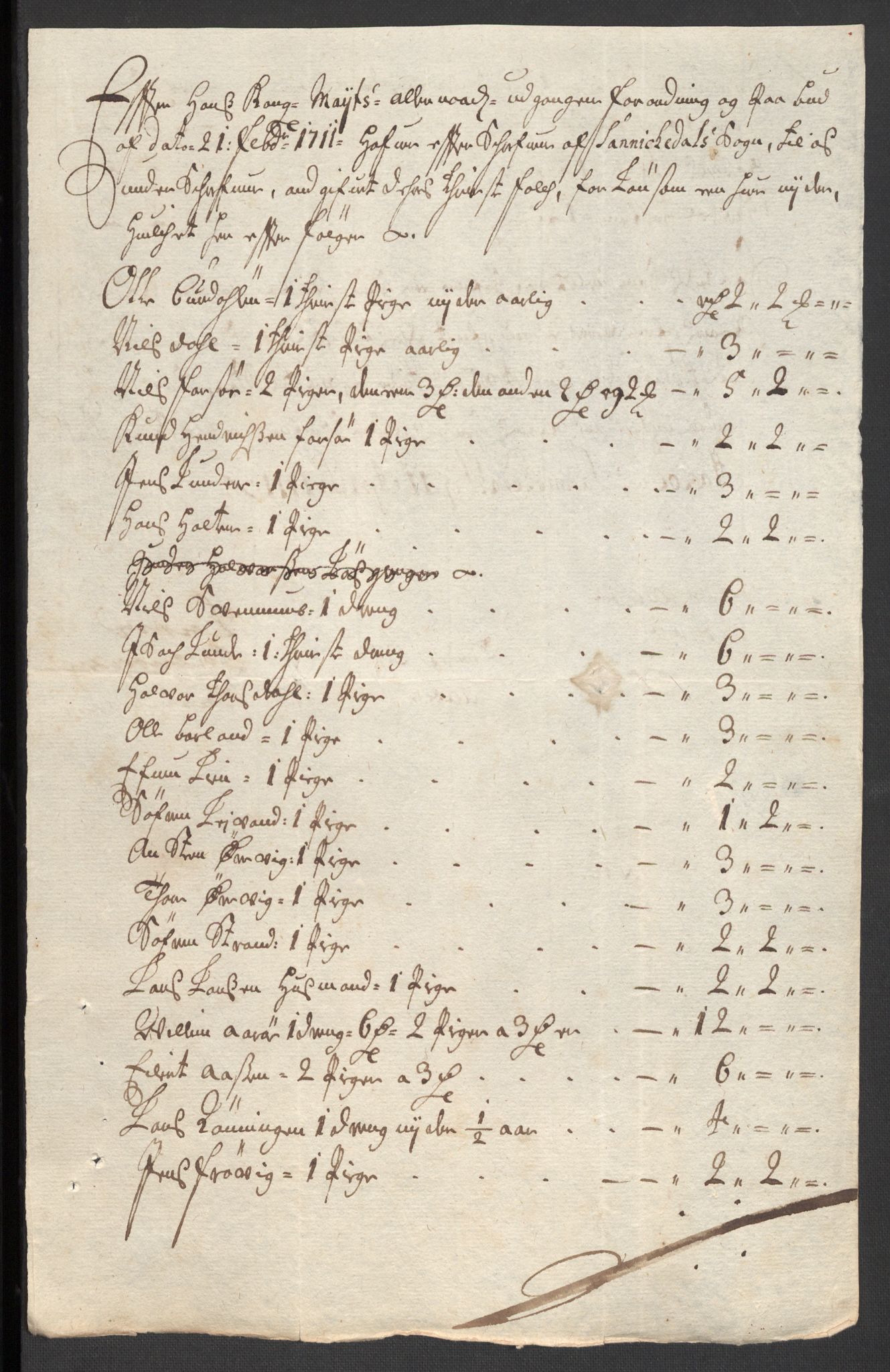 Rentekammeret inntil 1814, Reviderte regnskaper, Fogderegnskap, AV/RA-EA-4092/R36/L2121: Fogderegnskap Øvre og Nedre Telemark og Bamble, 1711, p. 548