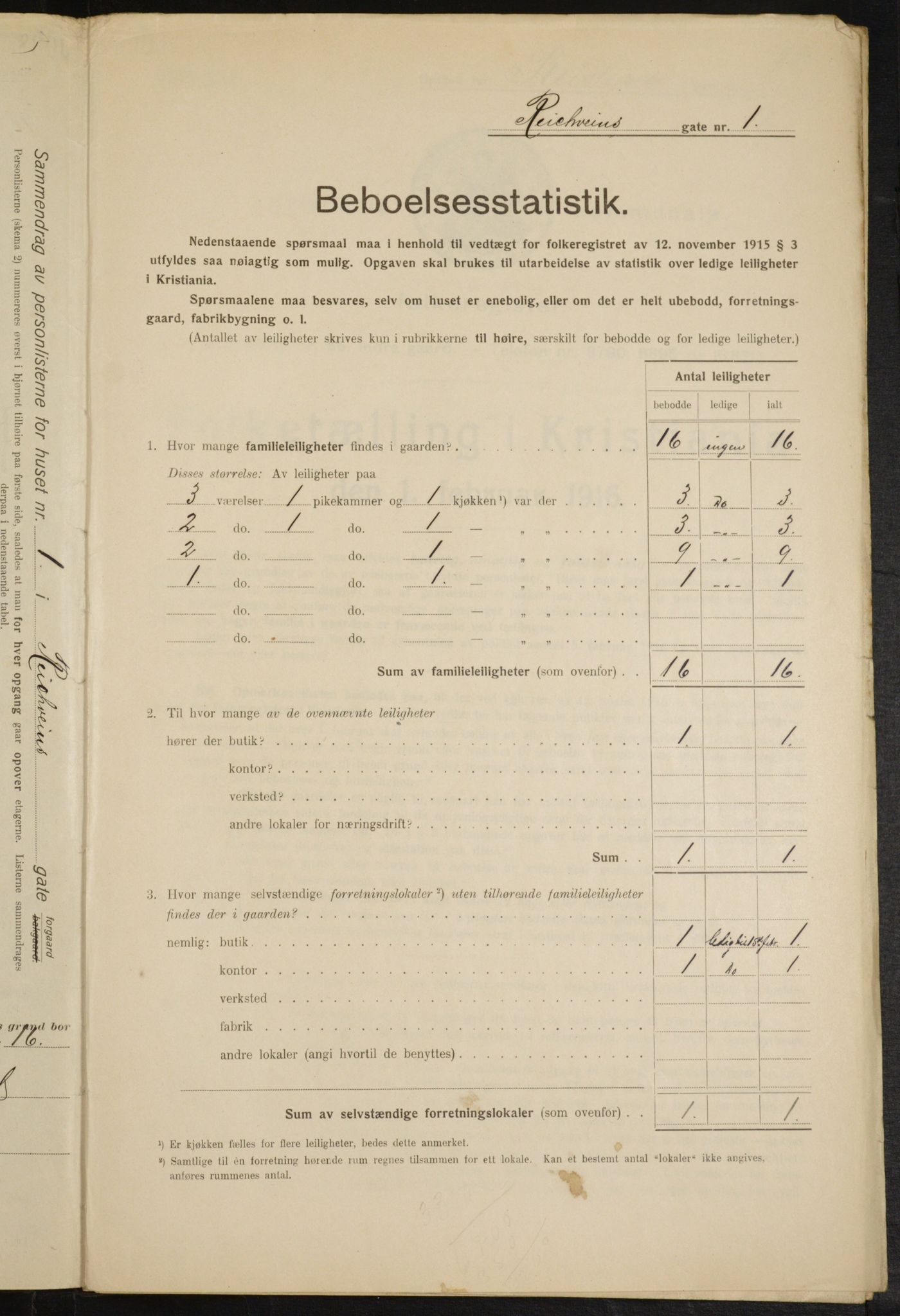 OBA, Municipal Census 1916 for Kristiania, 1916, p. 84805