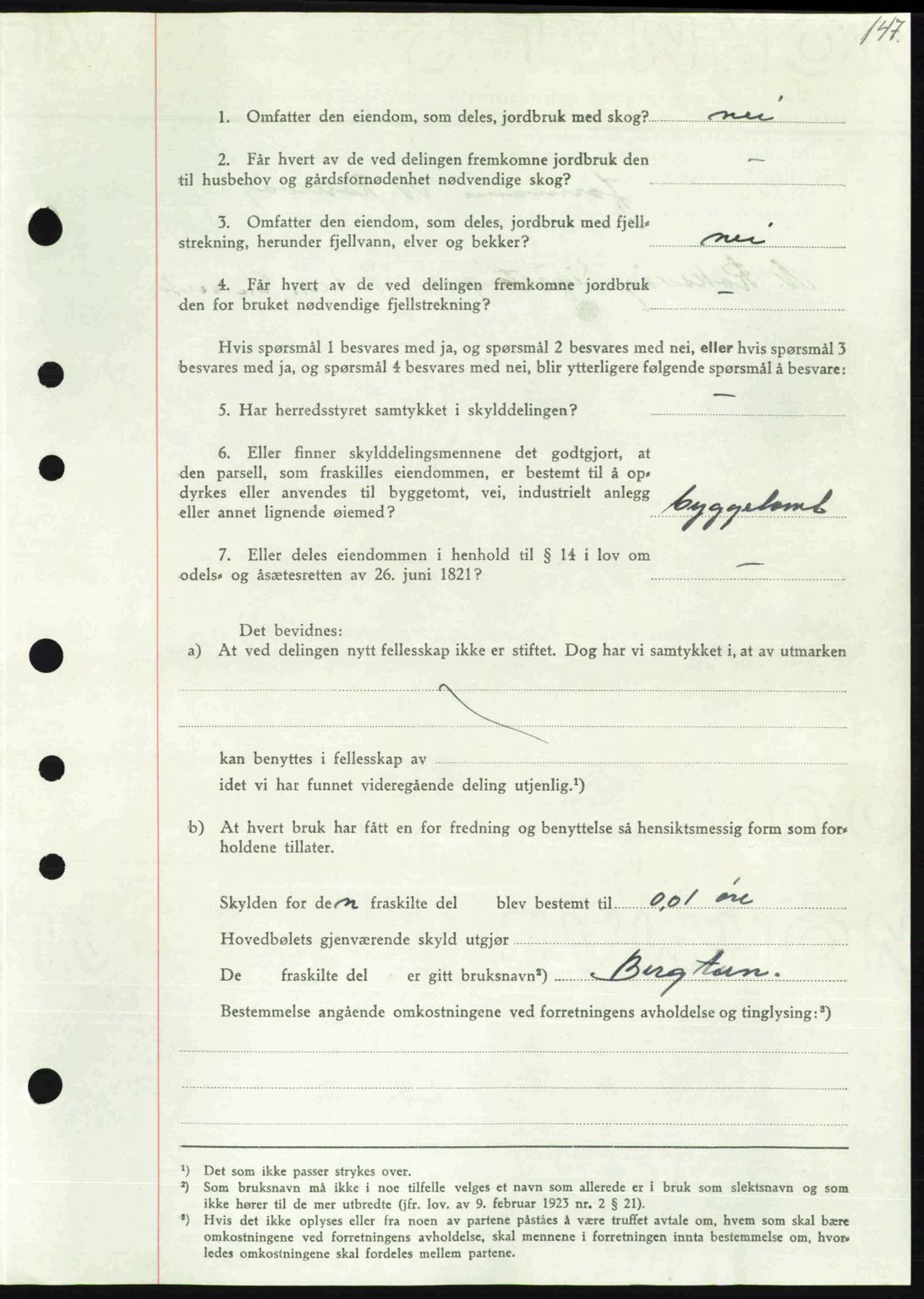 Nordmøre sorenskriveri, AV/SAT-A-4132/1/2/2Ca: Mortgage book no. A103, 1946-1947, Diary no: : 2253/1946