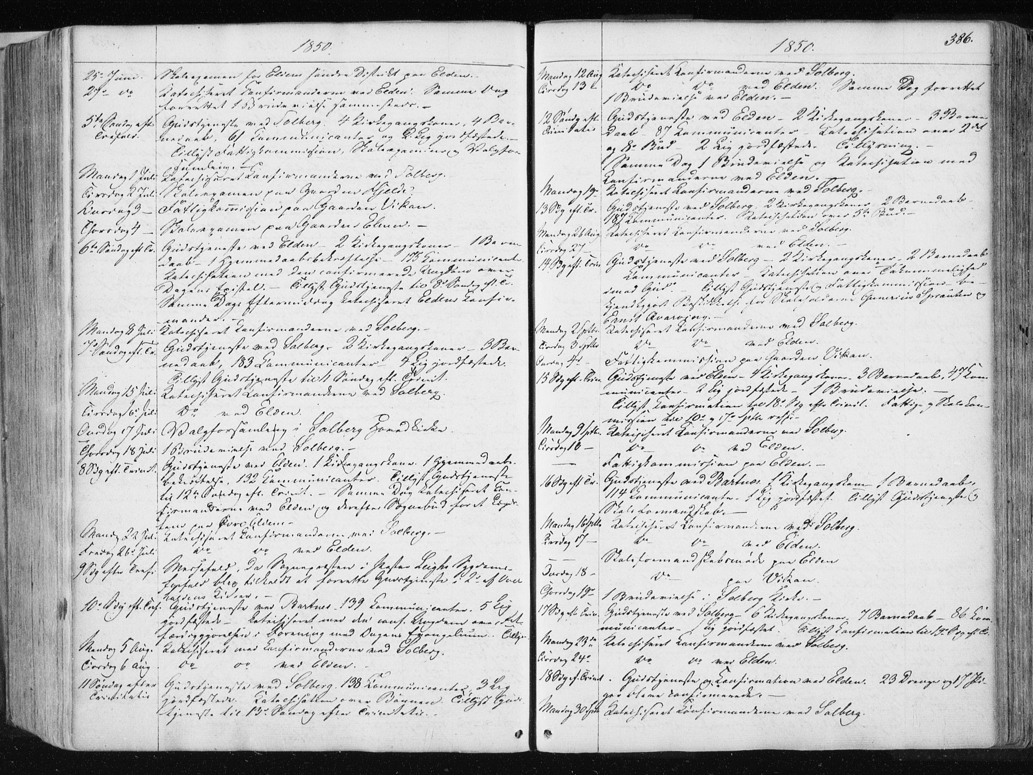 Ministerialprotokoller, klokkerbøker og fødselsregistre - Nord-Trøndelag, SAT/A-1458/741/L0393: Parish register (official) no. 741A07, 1849-1863, p. 386