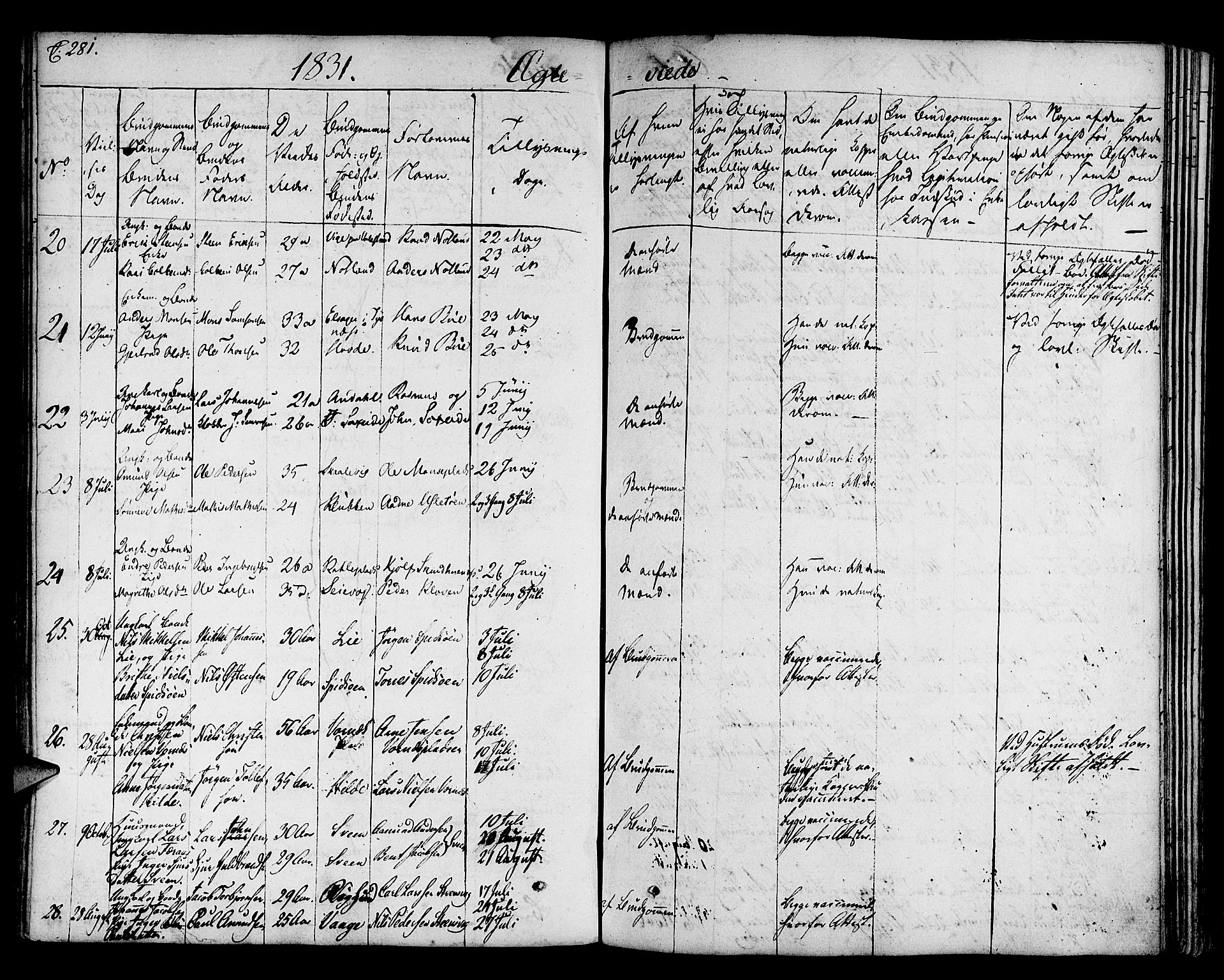 Finnås sokneprestembete, AV/SAB-A-99925/H/Ha/Haa/Haaa/L0005: Parish register (official) no. A 5, 1823-1835, p. 281