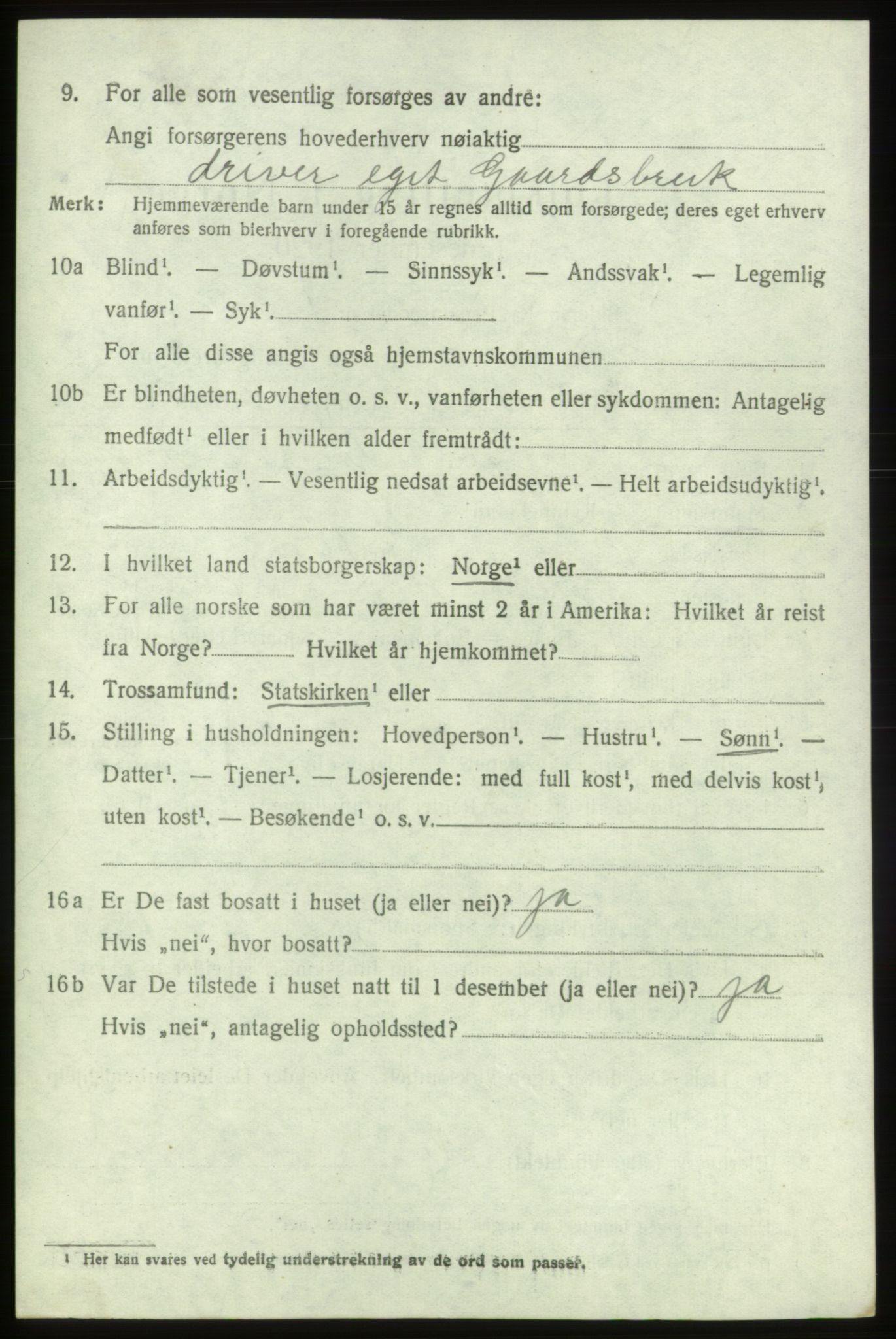 SAB, 1920 census for Bremnes, 1920, p. 1759