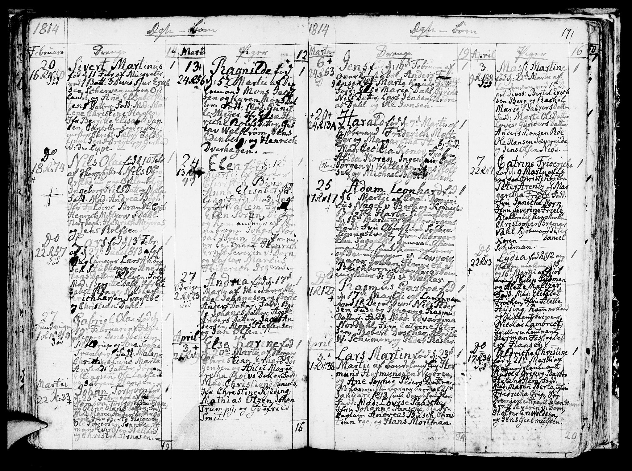 Korskirken sokneprestembete, SAB/A-76101/H/Haa/L0006: Parish register (official) no. A 6, 1790-1820, p. 171