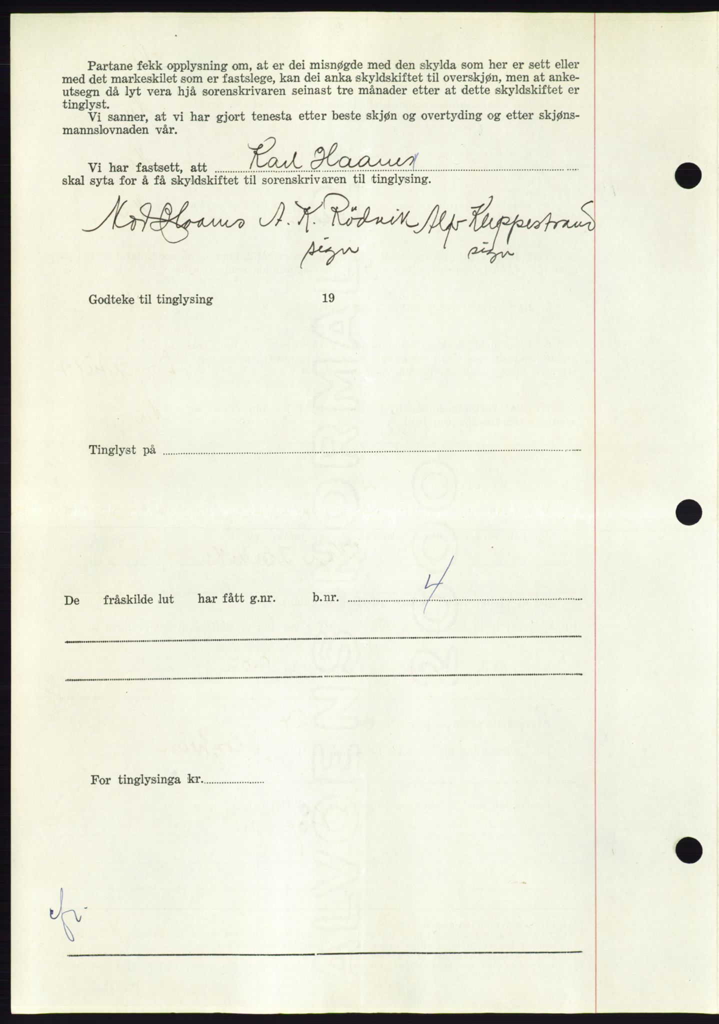 Søre Sunnmøre sorenskriveri, AV/SAT-A-4122/1/2/2C/L0095: Mortgage book no. 21A, 1953-1953, Diary no: : 1837/1953