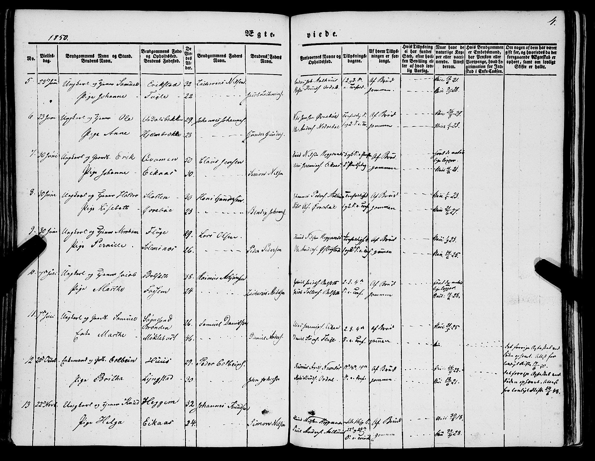 Jølster sokneprestembete, SAB/A-80701/H/Haa/Haaa/L0010: Parish register (official) no. A 10, 1847-1865, p. 4