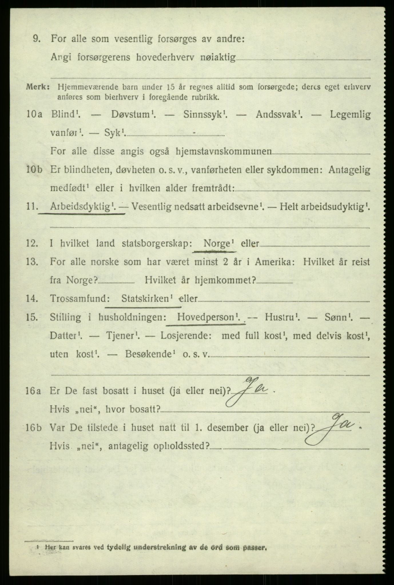 SAB, 1920 census for Kvam, 1920, p. 4678