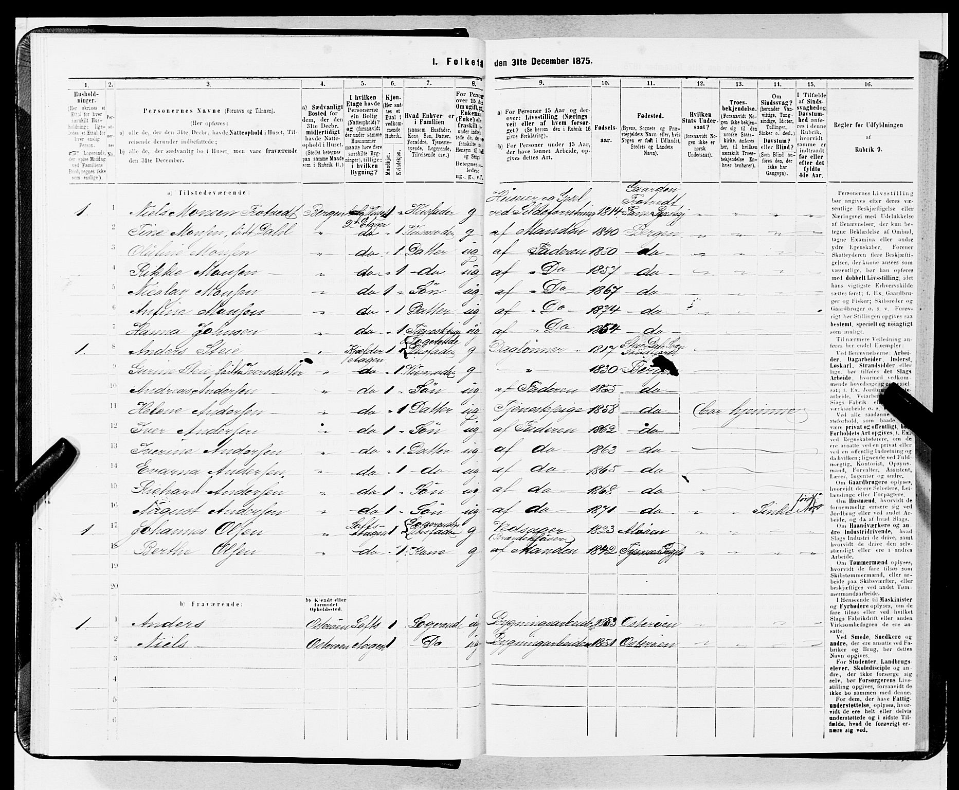 SAB, 1875 census for 1301 Bergen, 1875, p. 2610