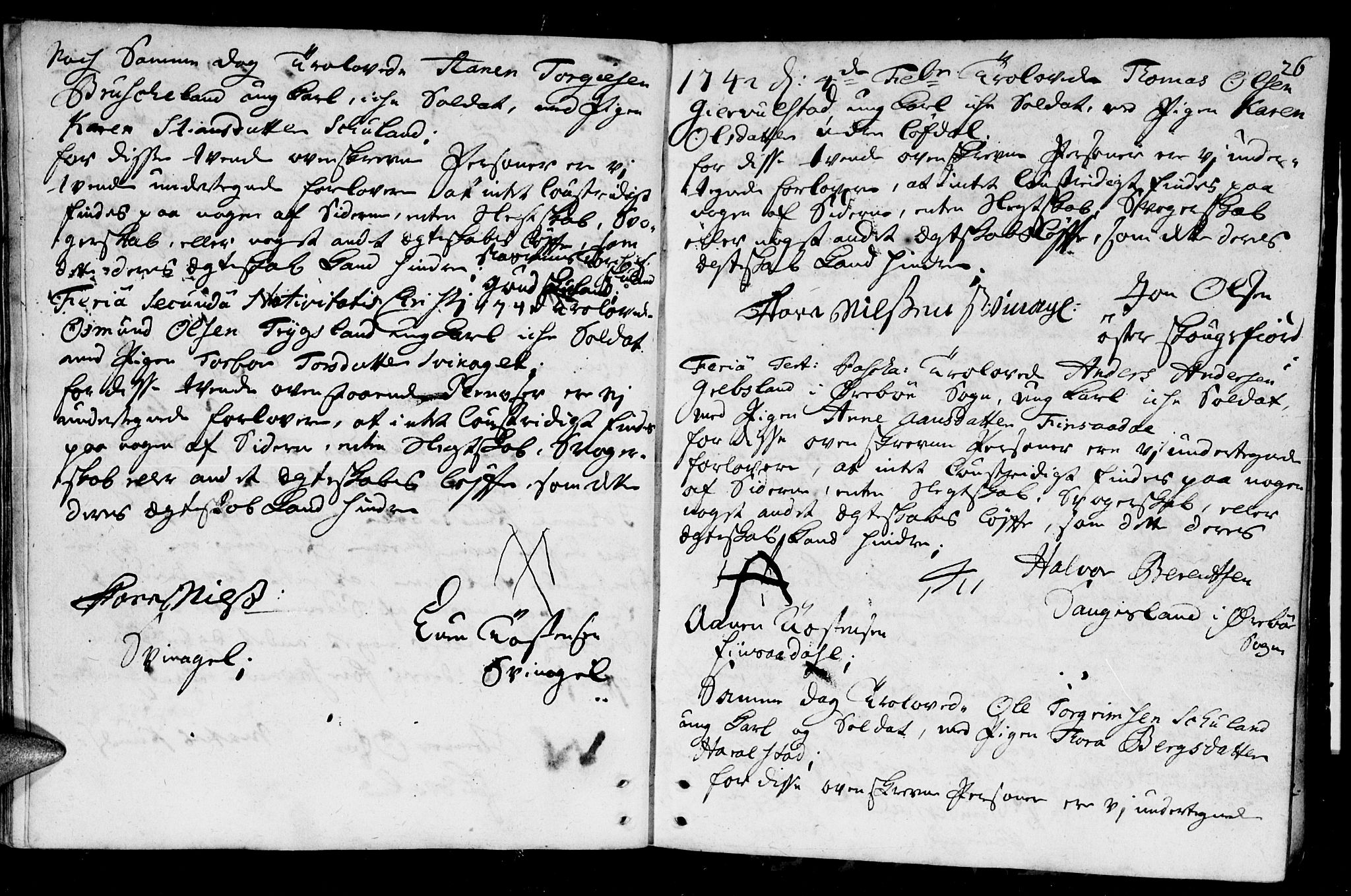 Holum sokneprestkontor, AV/SAK-1111-0022/F/Fa/Fab/L0001: Parish register (official) no. A 1, 1720-1752, p. 26