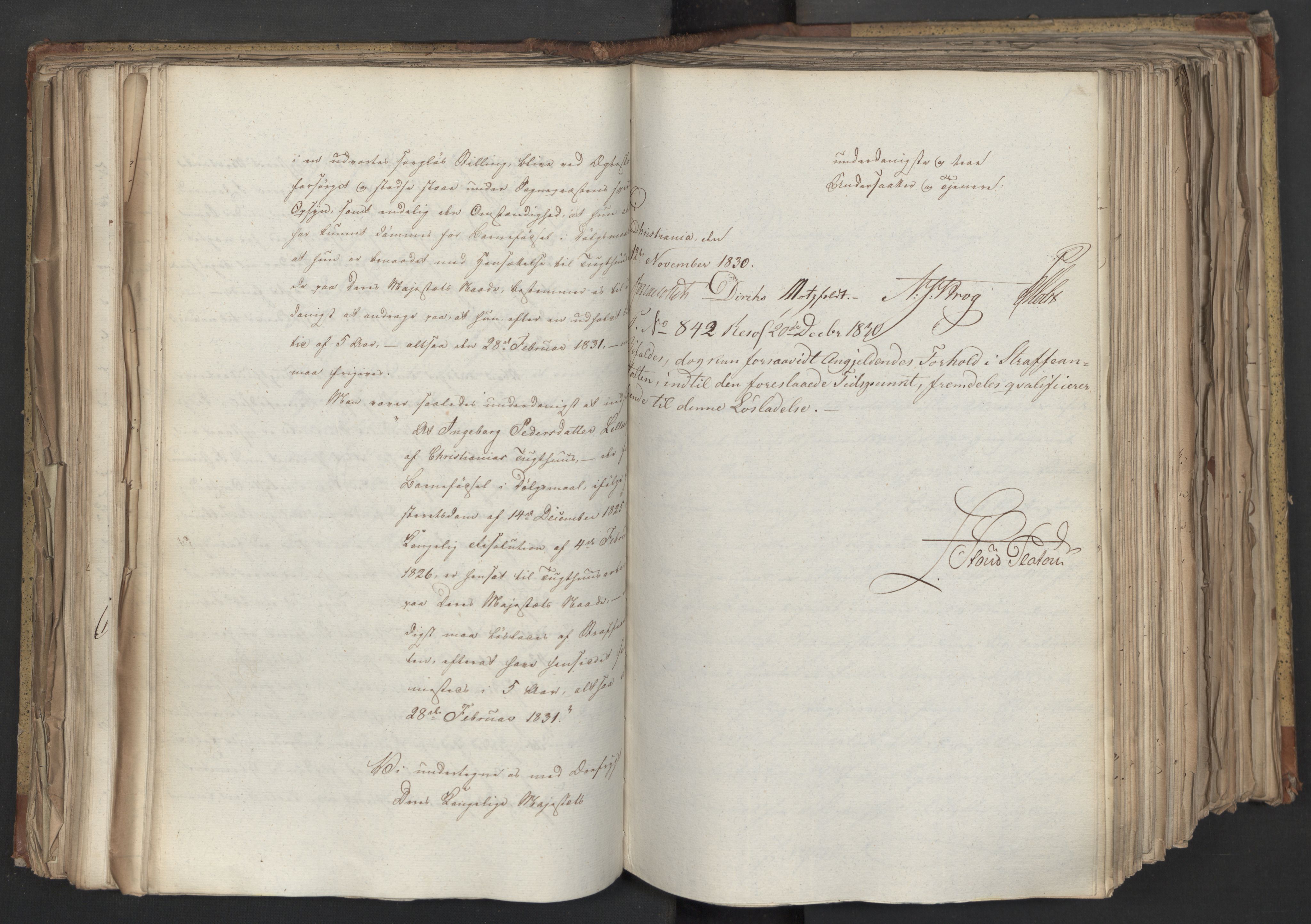 Statsrådsavdelingen i Stockholm, AV/RA-S-1003/D/Da/L0068: Regjeringsinnstillinger nr. 660-876, 1830, p. 232