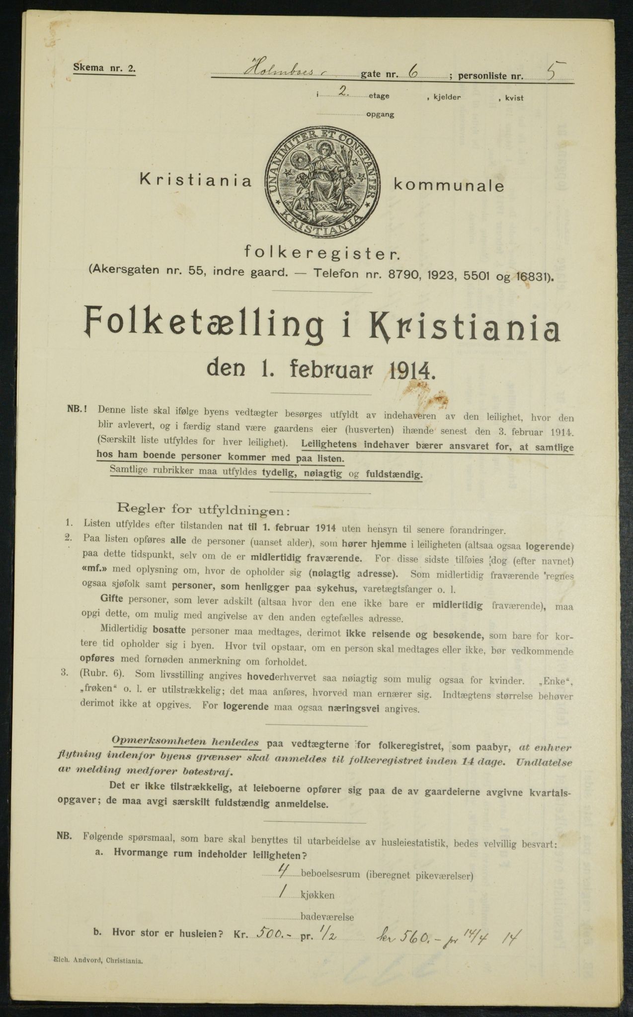 OBA, Municipal Census 1914 for Kristiania, 1914, p. 40860