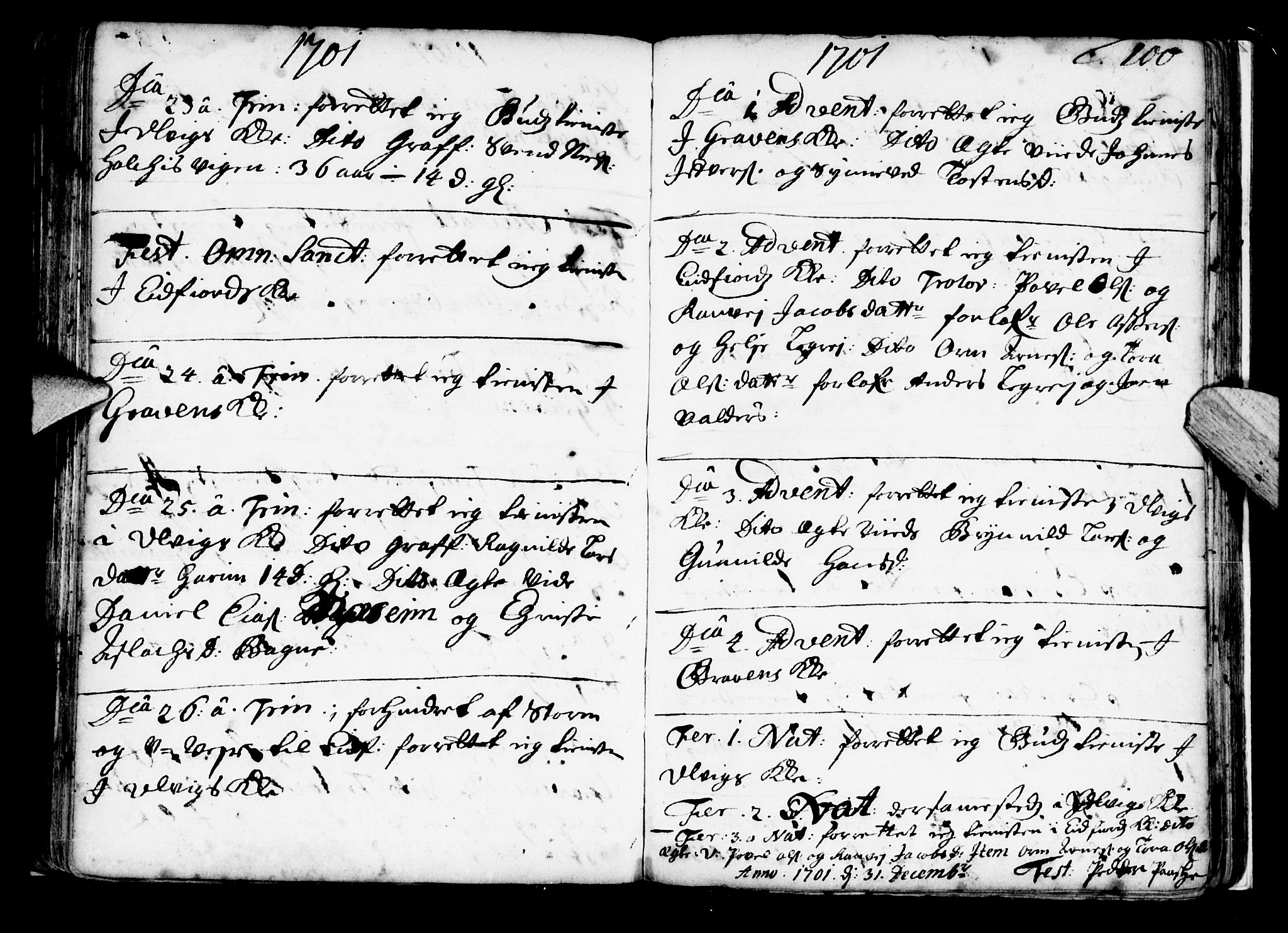 Ulvik sokneprestembete, SAB/A-78801/H/Haa: Parish register (official) no. A 2, 1689-1706, p. 100