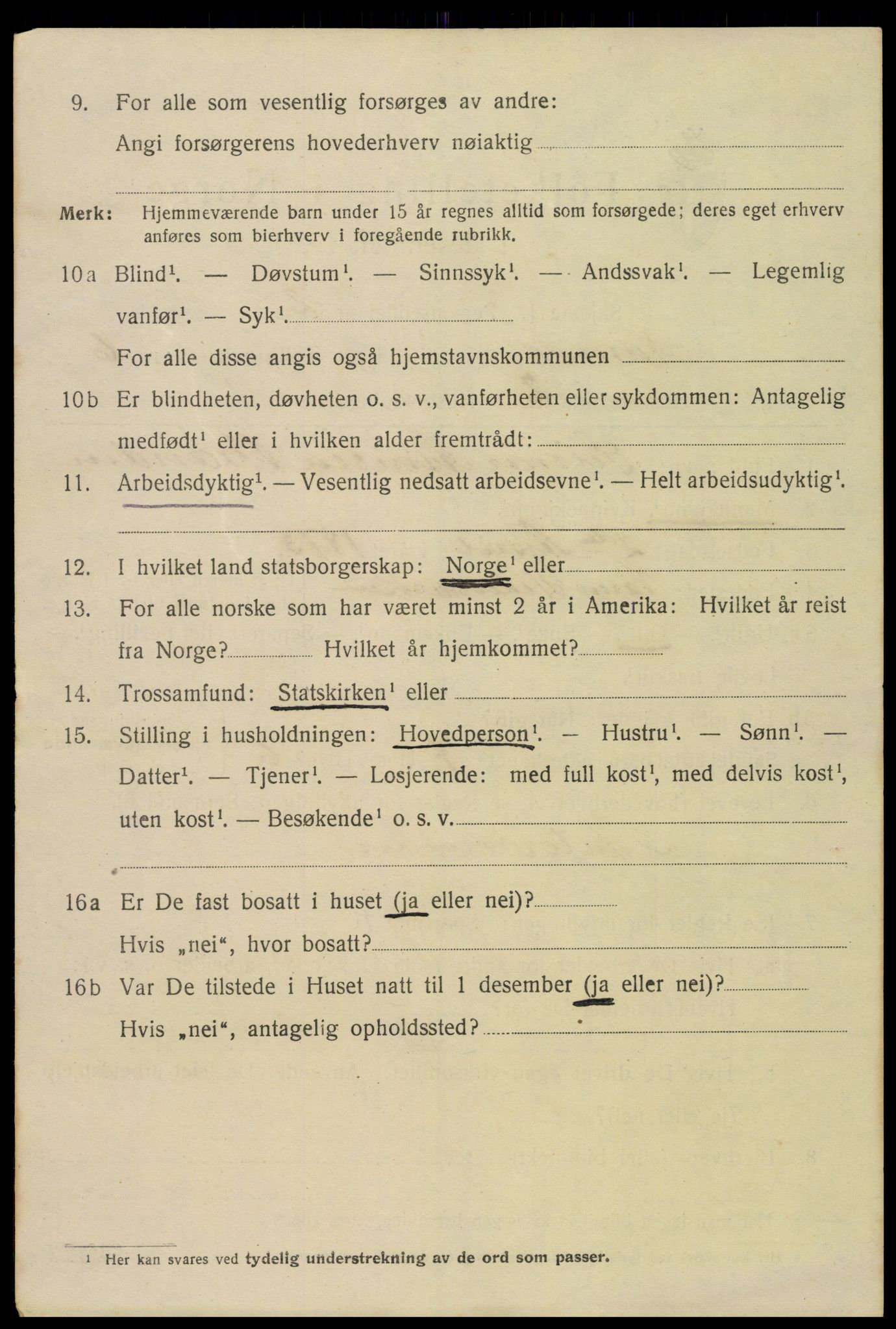 SAH, 1920 census for Hamar, 1920, p. 10974