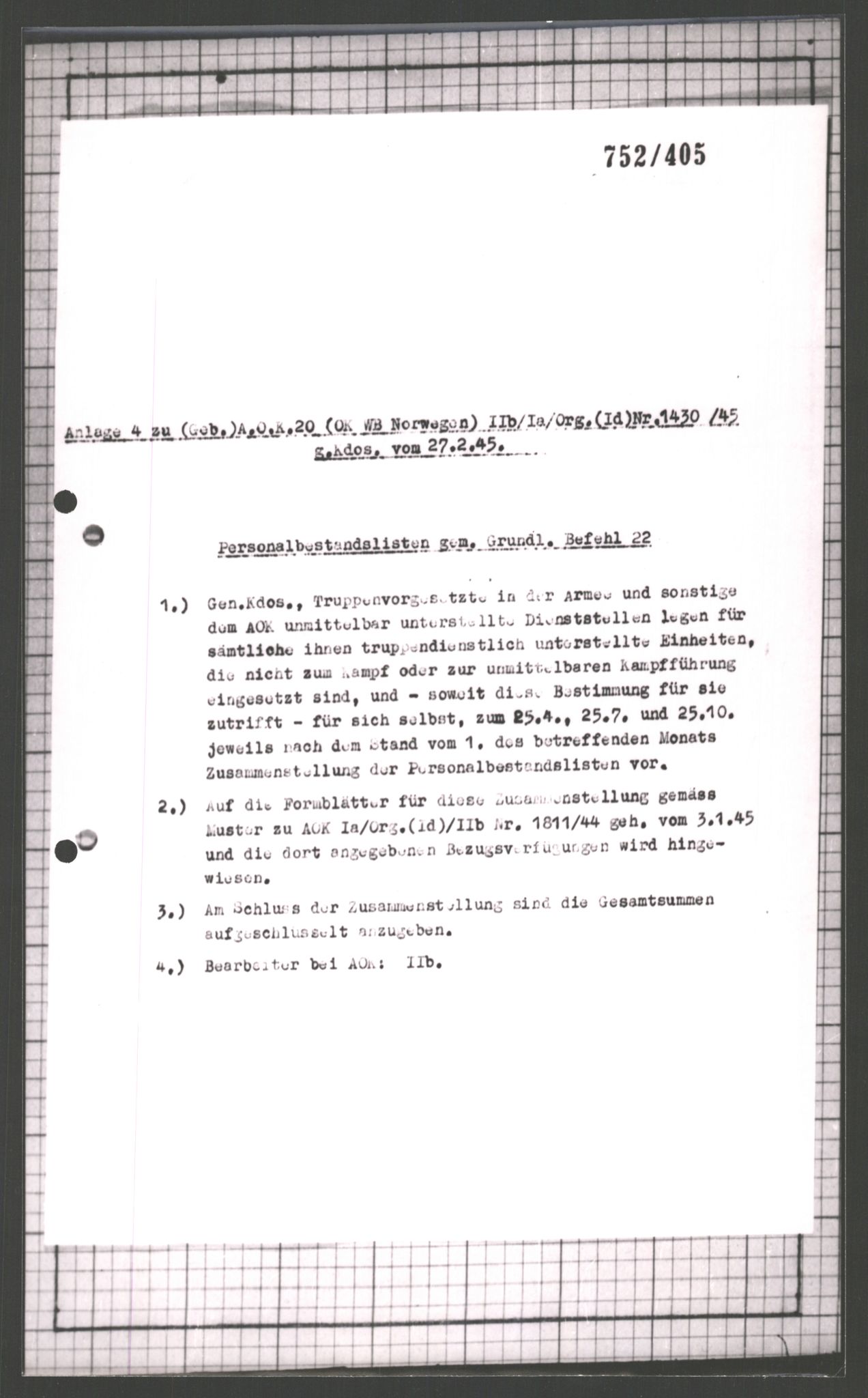 Forsvarets Overkommando. 2 kontor. Arkiv 11.4. Spredte tyske arkivsaker, AV/RA-RAFA-7031/D/Dar/Dara/L0003: Krigsdagbøker for 20. Gebirgs-Armee-Oberkommando (AOK 20), 1945, p. 354