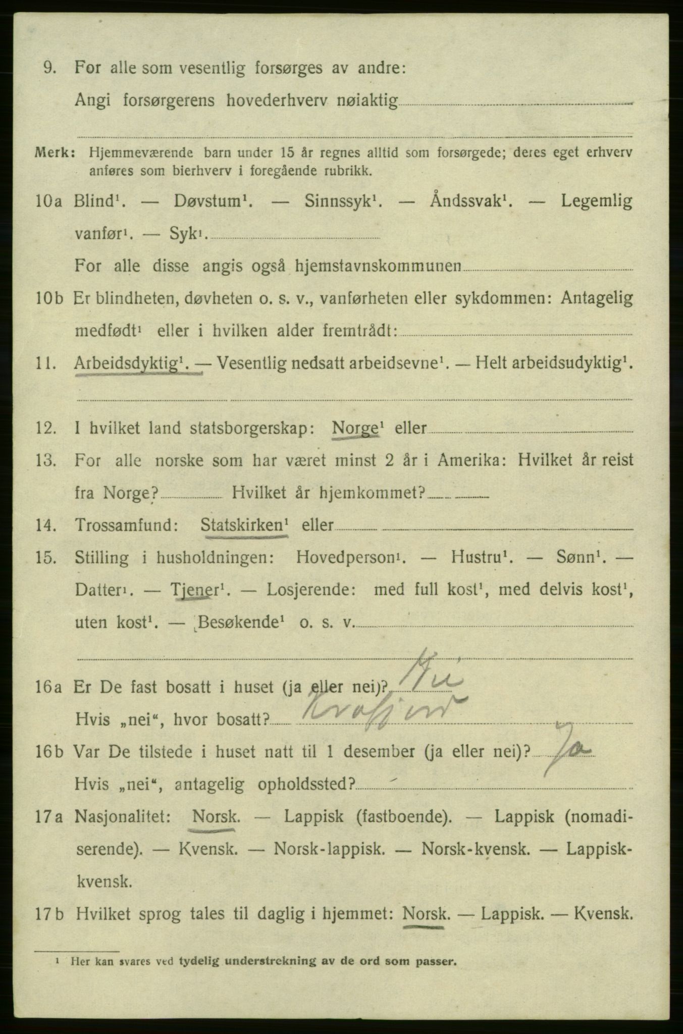 SATØ, 1920 census for Kjelvik, 1920, p. 1386