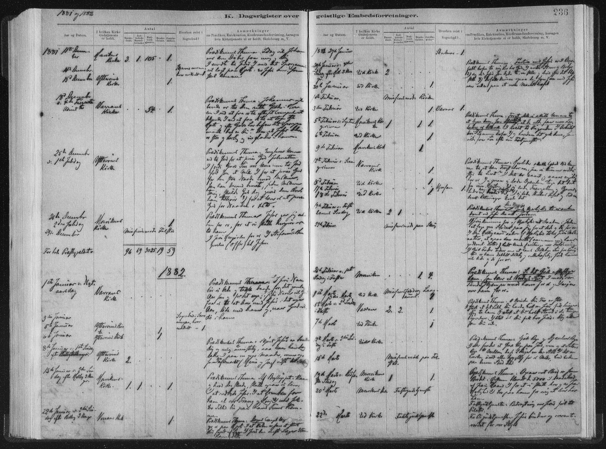Ministerialprotokoller, klokkerbøker og fødselsregistre - Nord-Trøndelag, SAT/A-1458/722/L0220: Parish register (official) no. 722A07, 1881-1908, p. 236