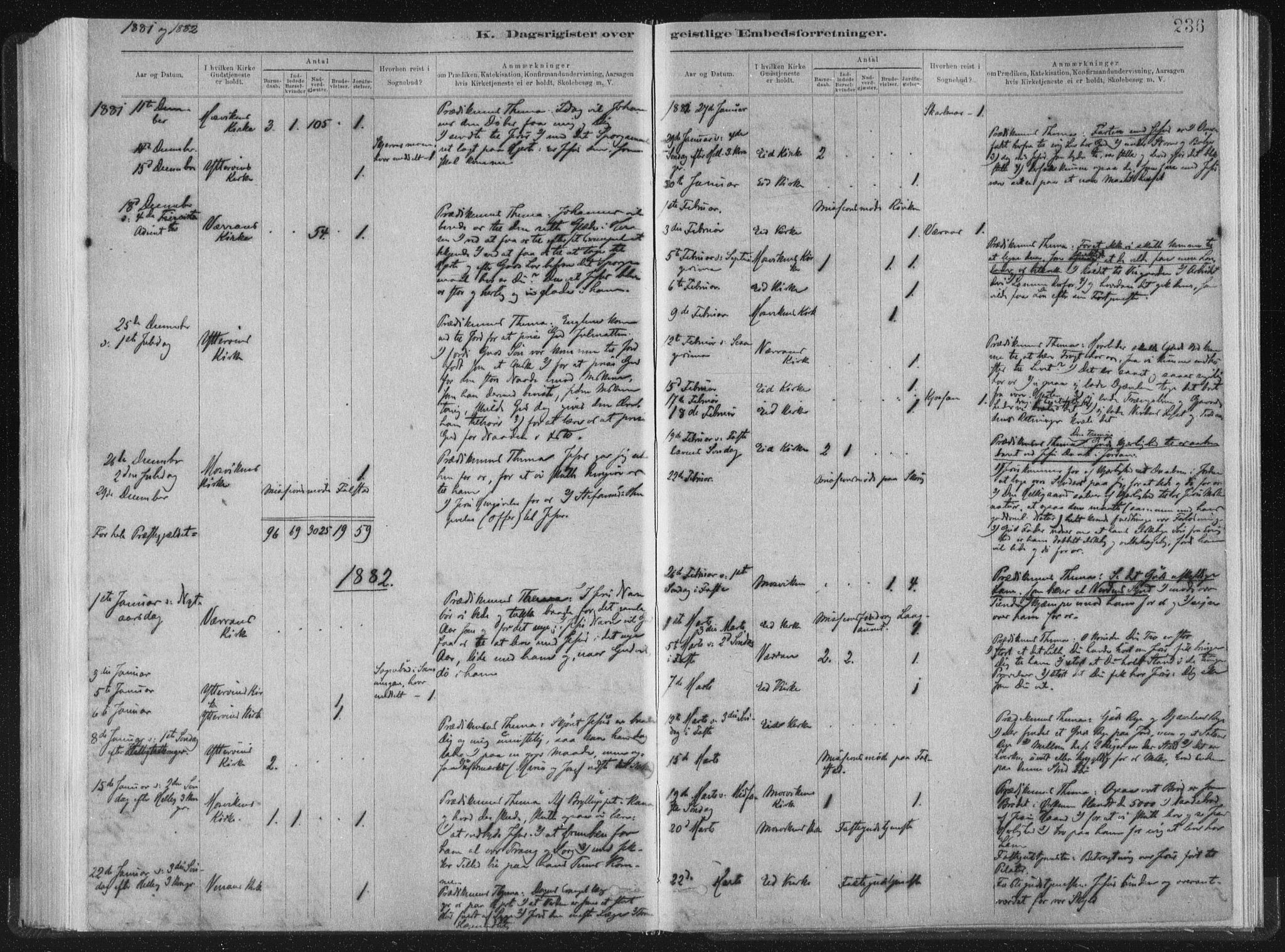 Ministerialprotokoller, klokkerbøker og fødselsregistre - Nord-Trøndelag, AV/SAT-A-1458/722/L0220: Parish register (official) no. 722A07, 1881-1908, p. 236