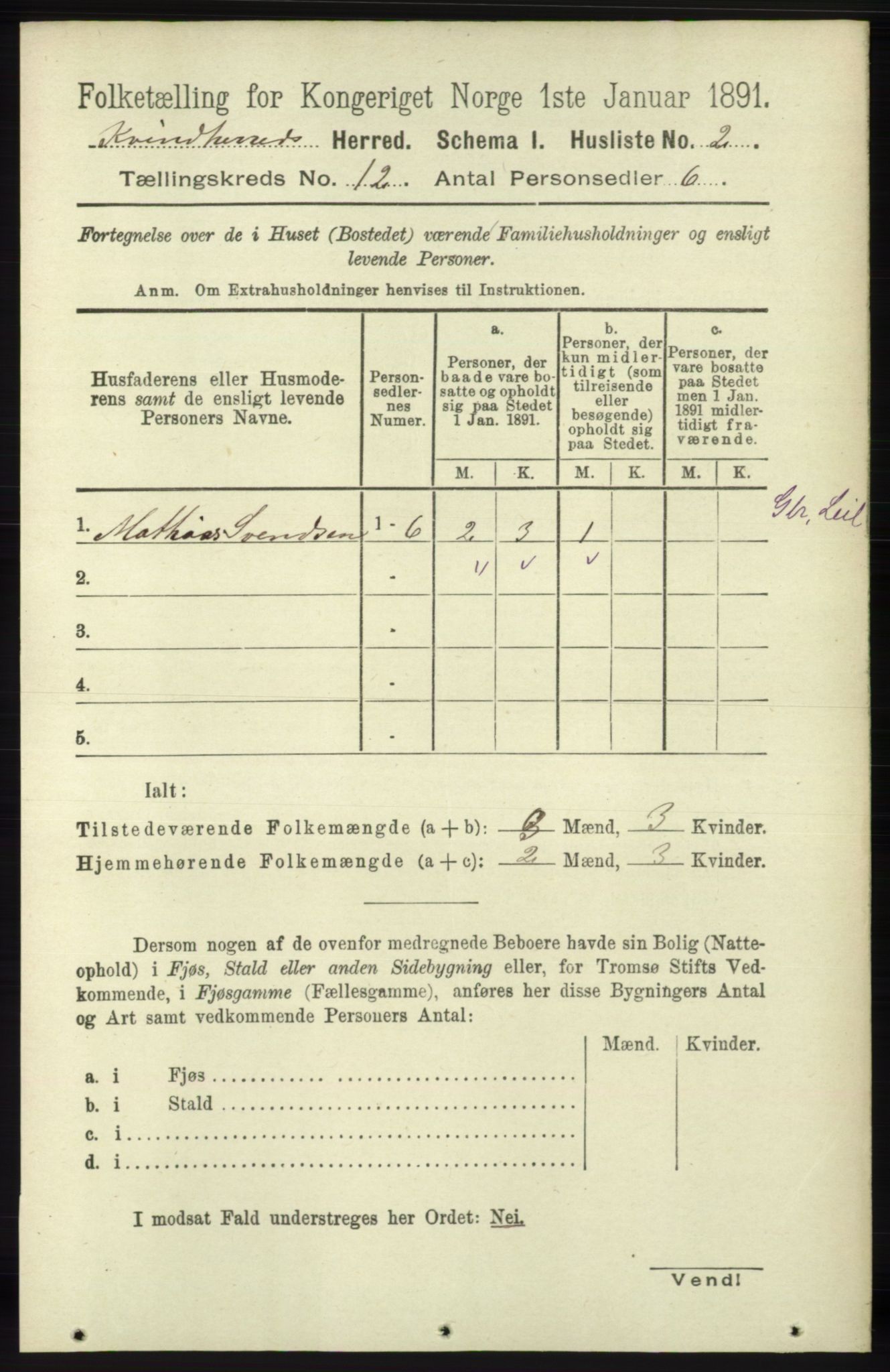 RA, 1891 census for 1224 Kvinnherad, 1891, p. 3921