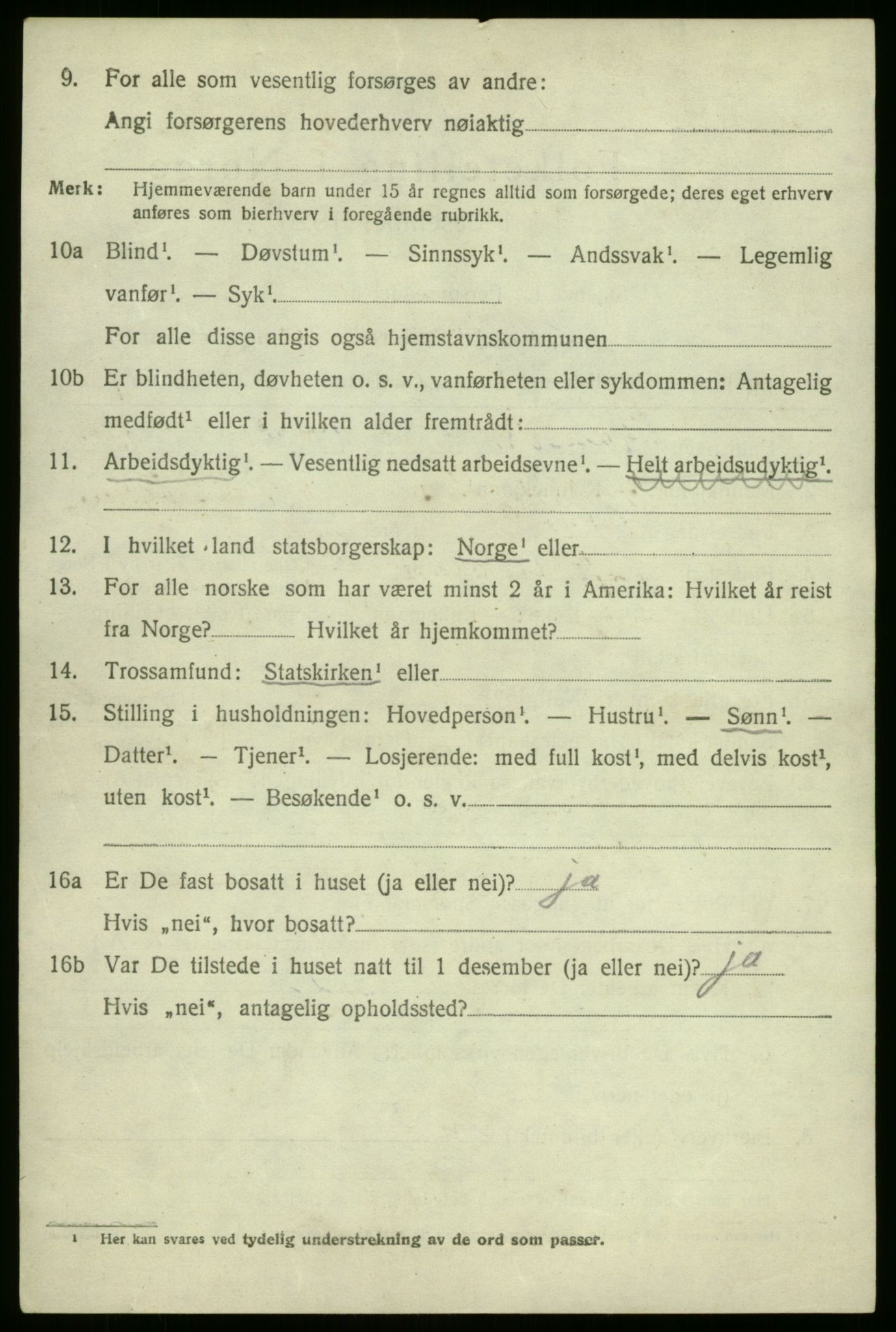 SAB, 1920 census for Gaular, 1920, p. 1271