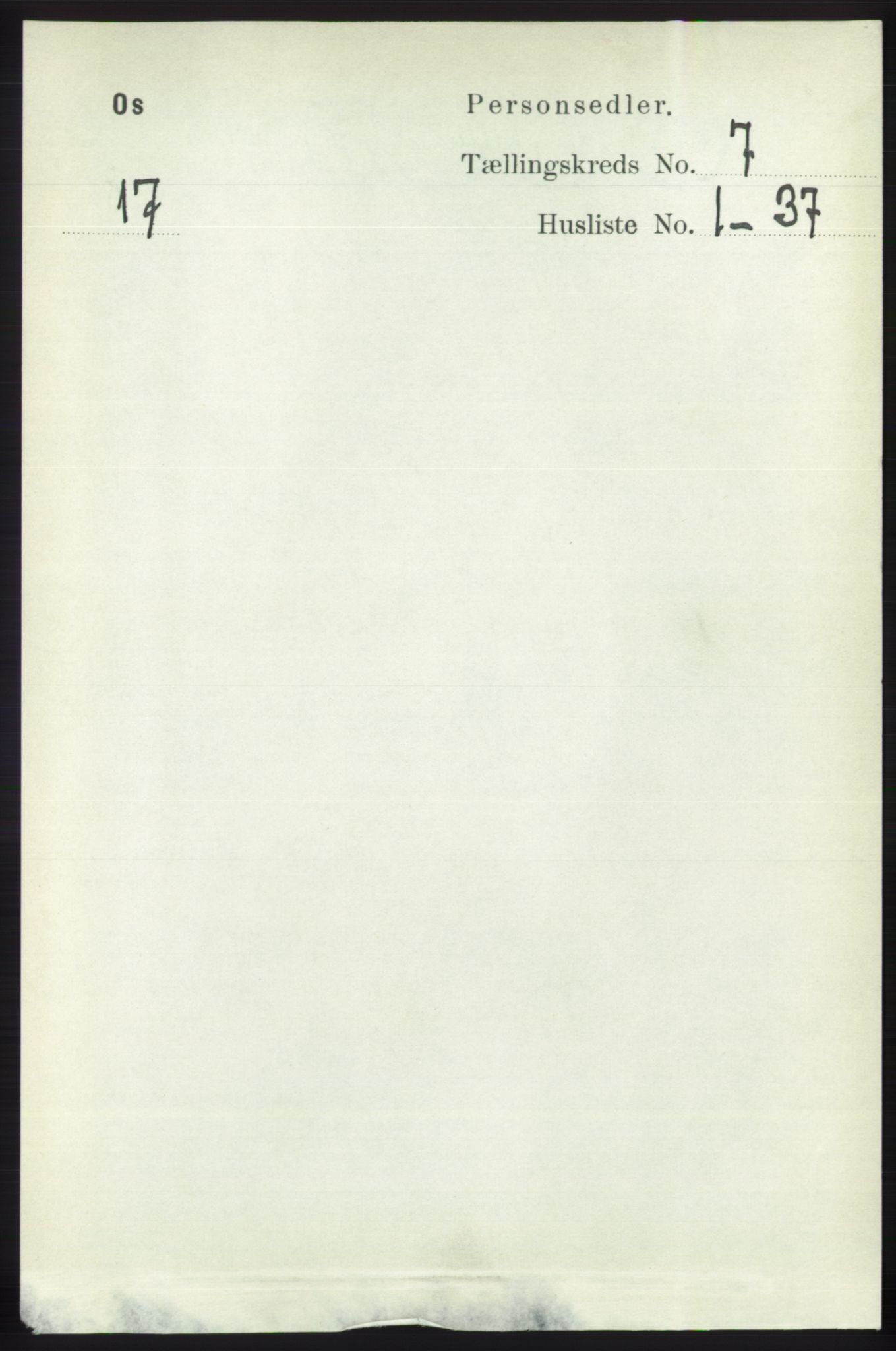 RA, 1891 census for 1243 Os, 1891, p. 1615