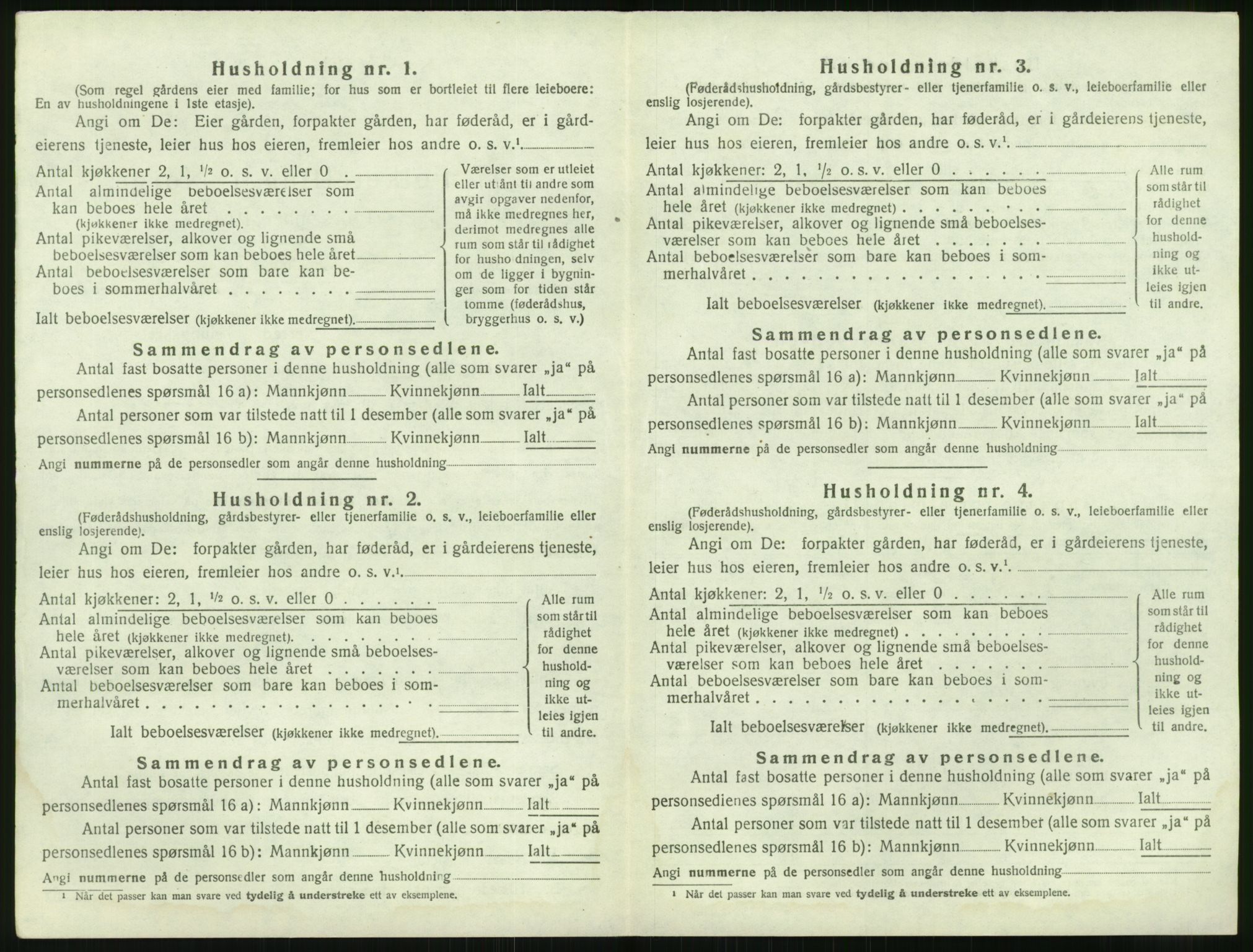 SAK, 1920 census for Dypvåg, 1920, p. 1190