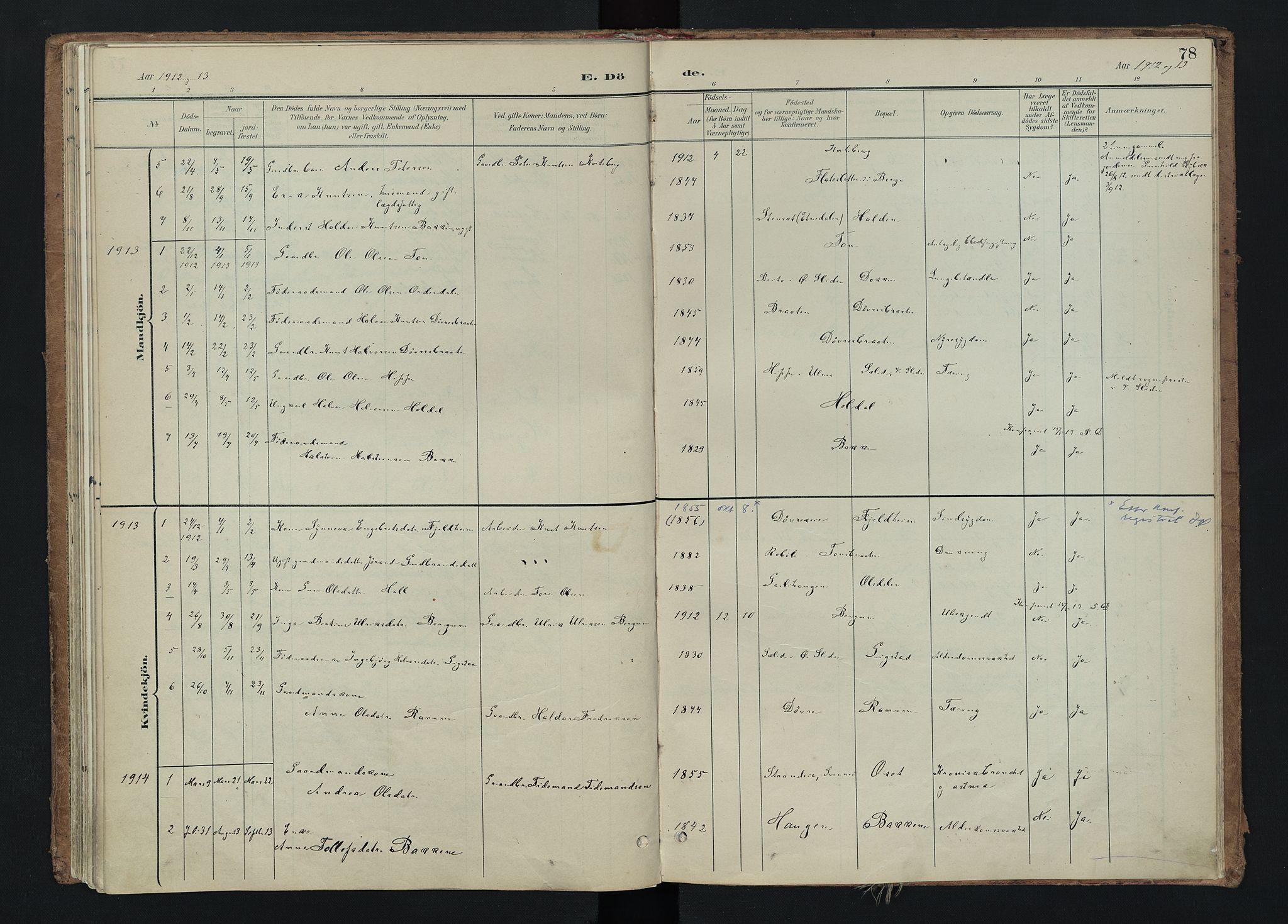 Nord-Aurdal prestekontor, SAH/PREST-132/H/Ha/Haa/L0015: Parish register (official) no. 15, 1896-1914, p. 78