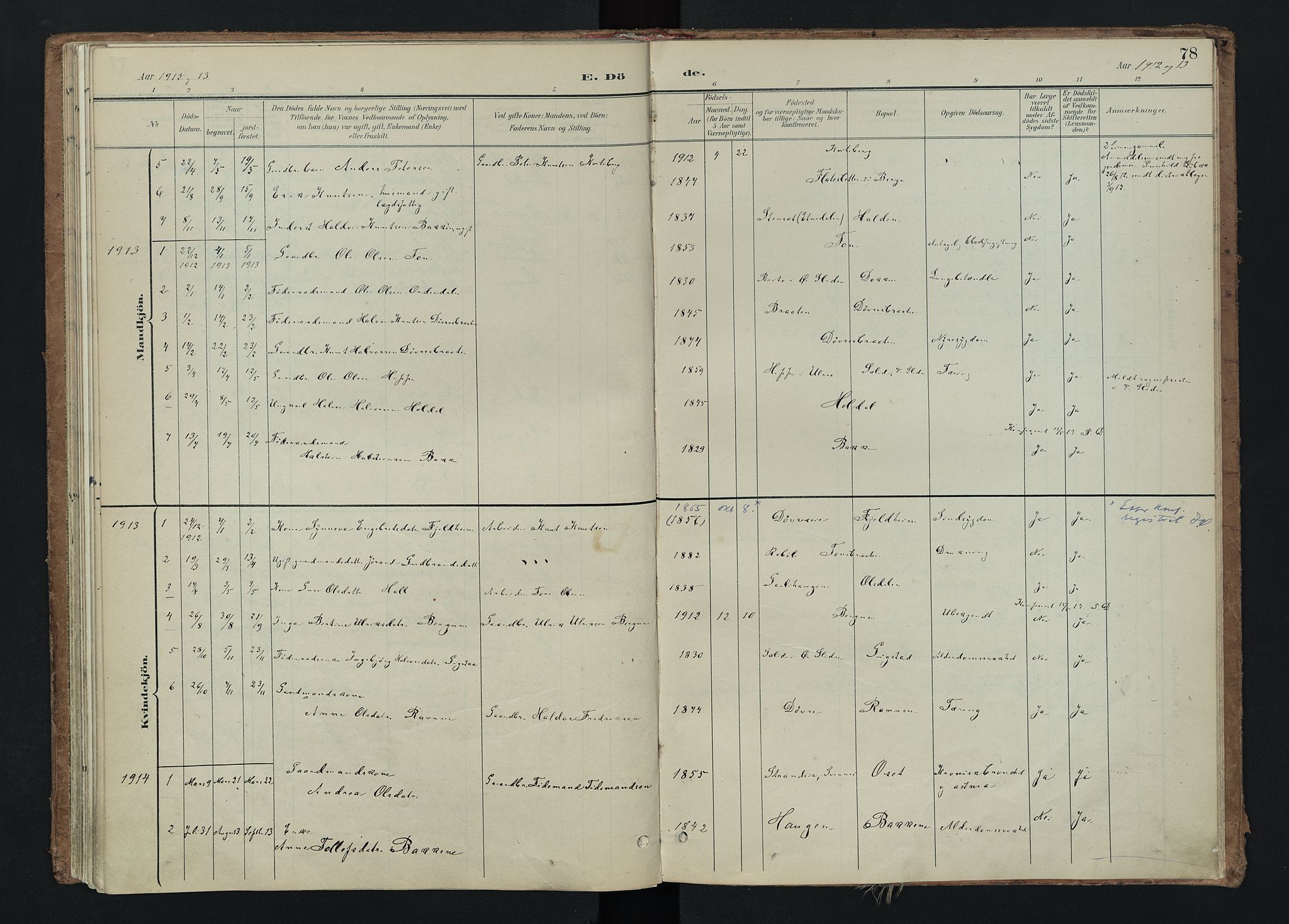 Nord-Aurdal prestekontor, AV/SAH-PREST-132/H/Ha/Haa/L0015: Parish register (official) no. 15, 1896-1914, p. 78