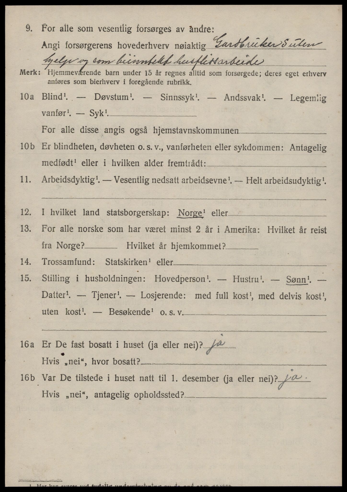 SAT, 1920 census for Grytten, 1920, p. 4161