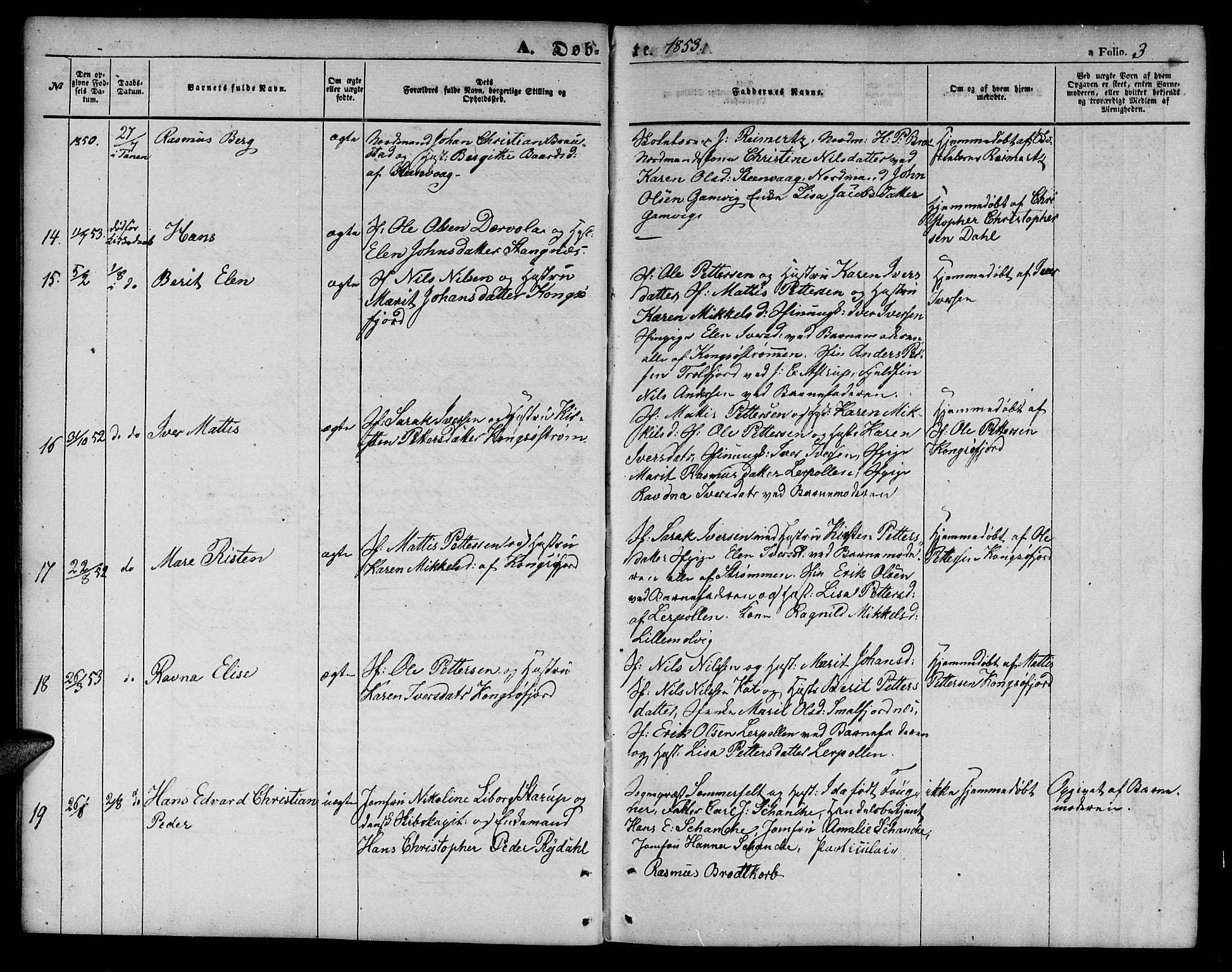 Tana sokneprestkontor, SATØ/S-1334/H/Hb/L0001klokker: Parish register (copy) no. 1 /1, 1853-1867, p. 3