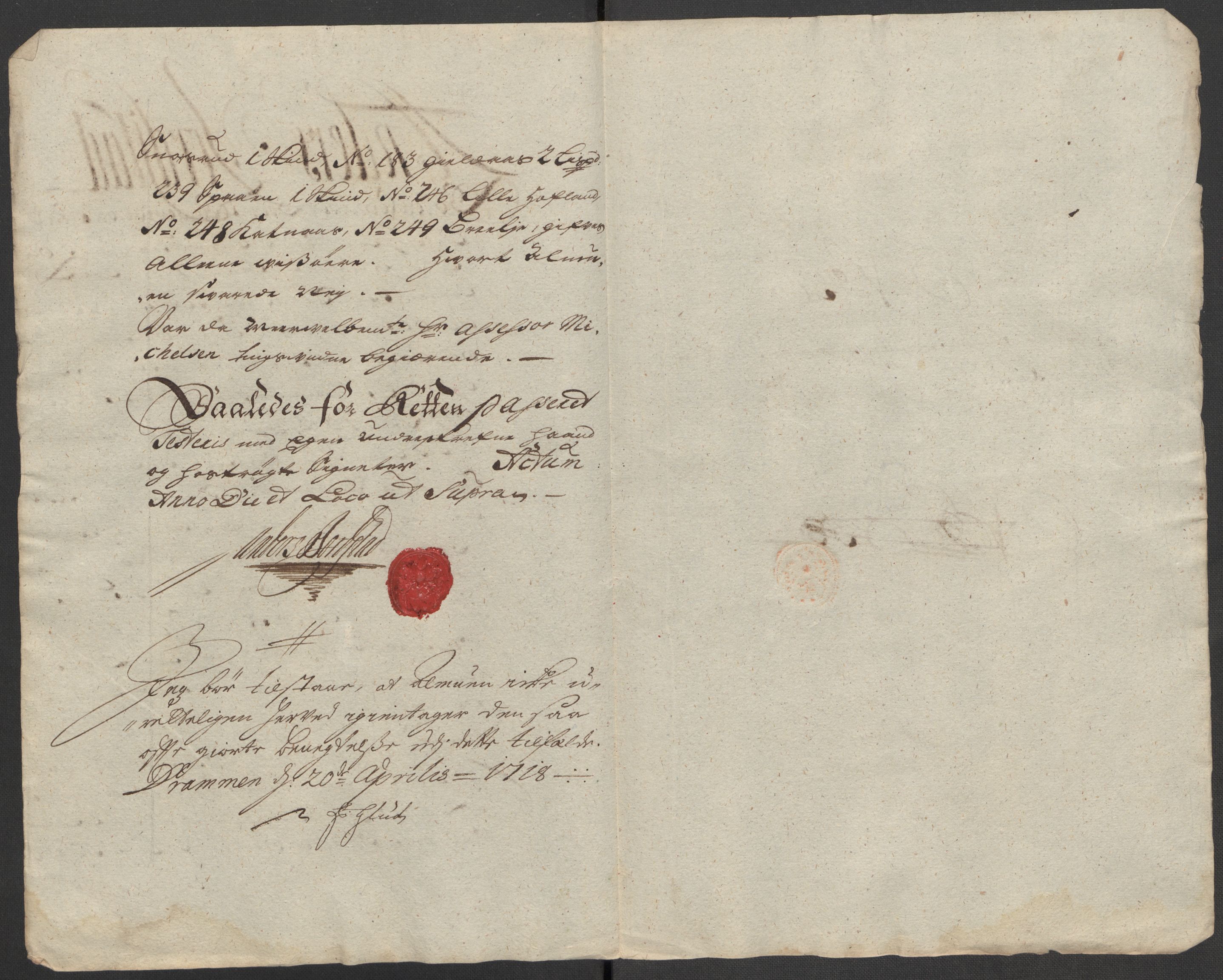 Rentekammeret inntil 1814, Reviderte regnskaper, Fogderegnskap, RA/EA-4092/R23/L1475: Fogderegnskap Ringerike og Hallingdal, 1717, p. 340