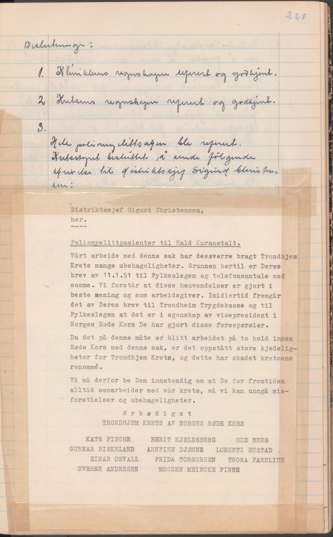 Trondheim Røde Kors, TRKO/PA-1204/A/Aa/L0003: Møtebok, 1942-1952, p. 231
