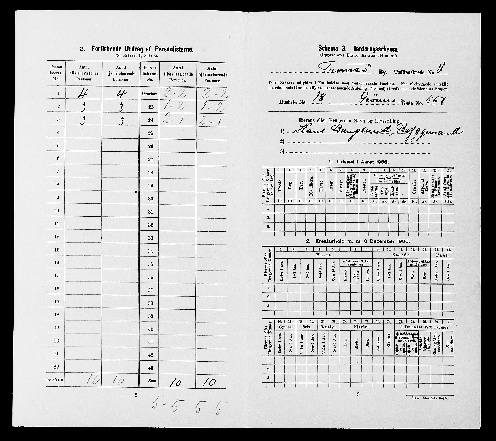 SATØ, 1900 census for Tromsø, 1900, p. 974