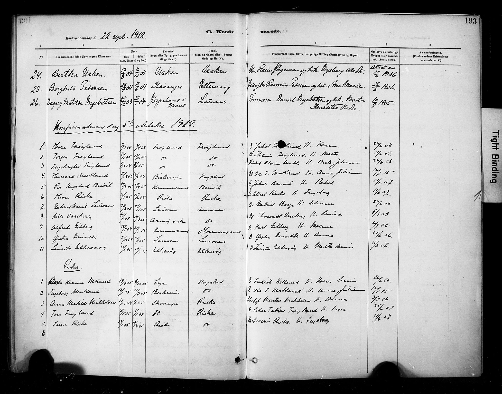 Hetland sokneprestkontor, AV/SAST-A-101826/30/30BA/L0010: Parish register (official) no. A 10, 1882-1925, p. 193