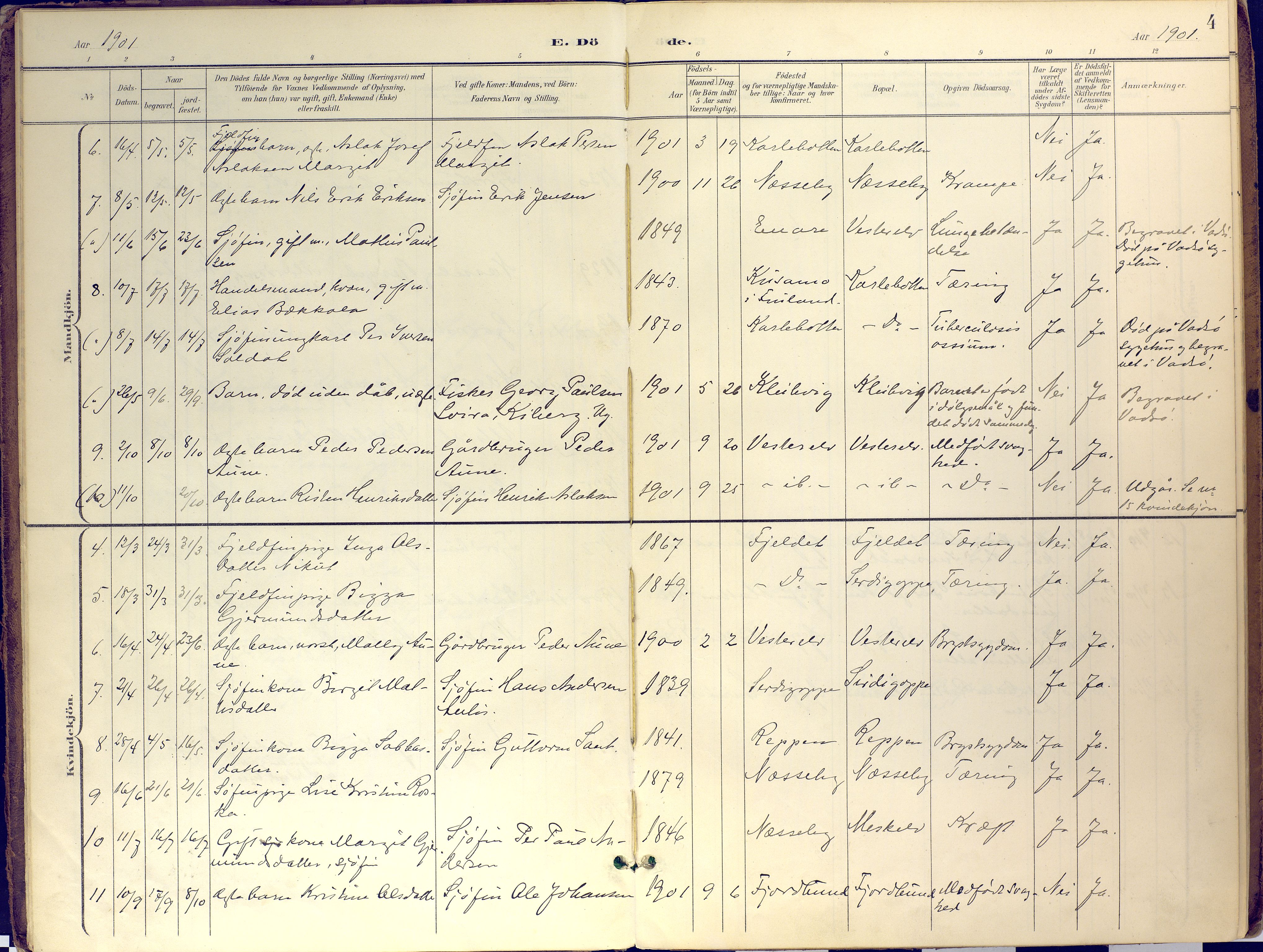 Nesseby sokneprestkontor, SATØ/S-1330/H/Ha/L0007kirke: Parish register (official) no. 7, 1898-1921, p. 4