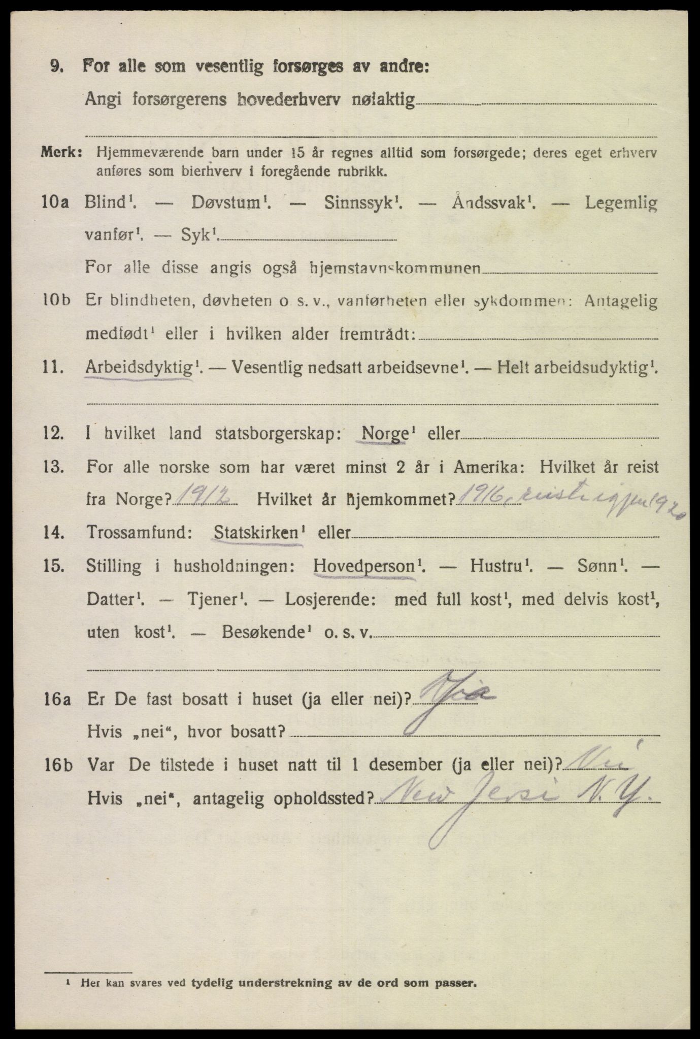 SAK, 1920 census for Herad, 1920, p. 1701