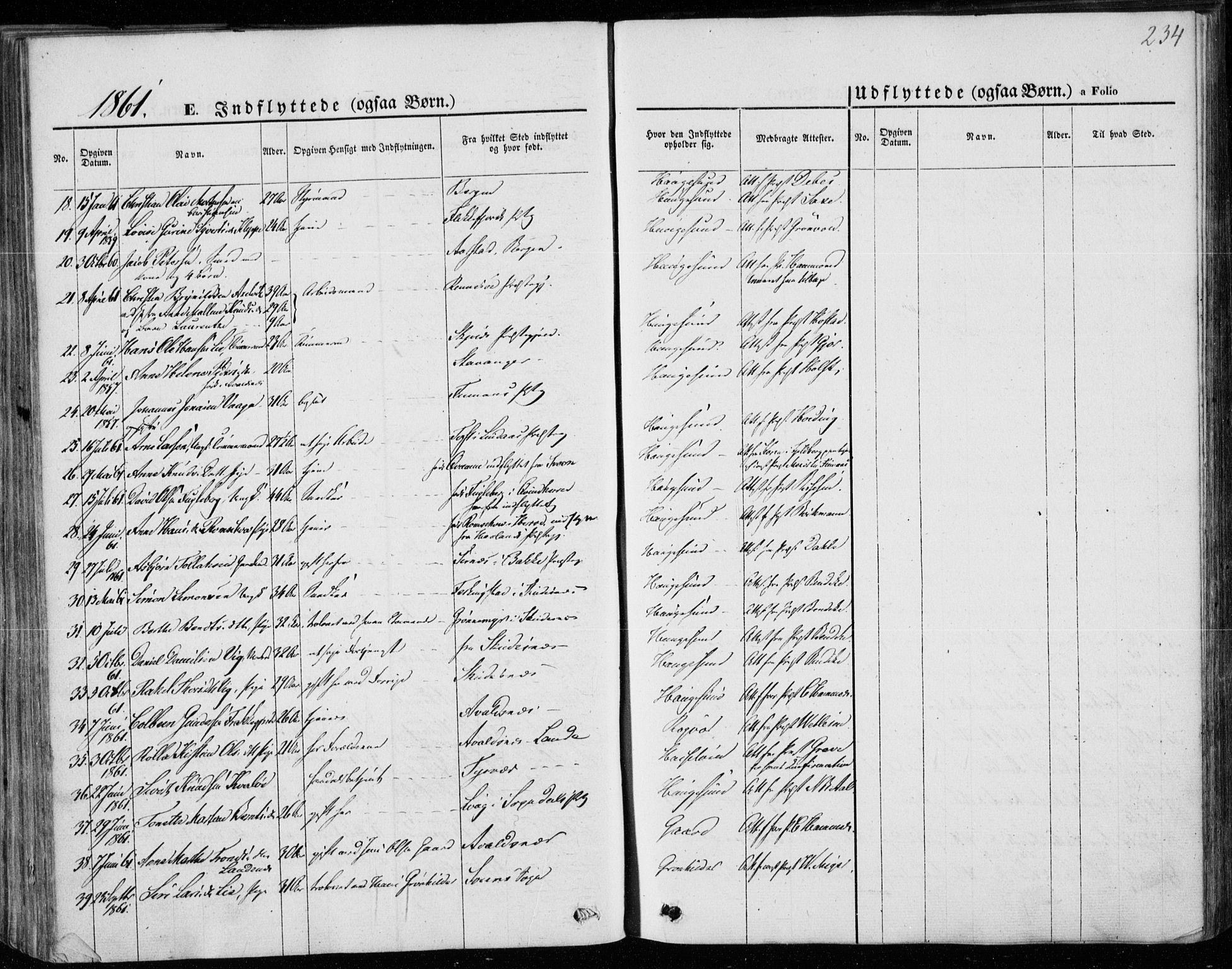 Torvastad sokneprestkontor, AV/SAST-A -101857/H/Ha/Haa/L0011: Parish register (official) no. A 11, 1857-1866, p. 234