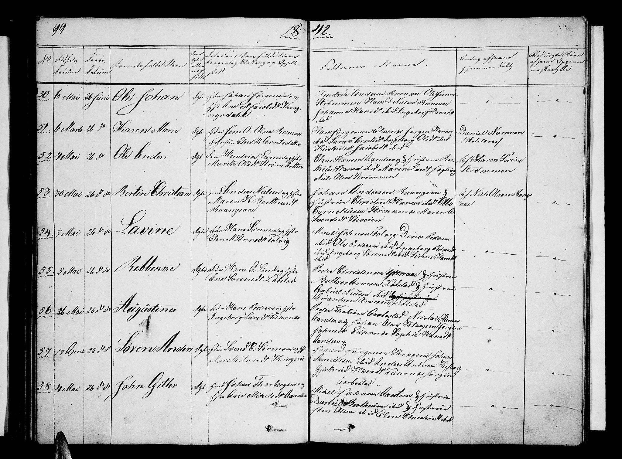 Ibestad sokneprestembete, AV/SATØ-S-0077/H/Ha/Hab/L0003klokker: Parish register (copy) no. 3, 1833-1852, p. 99