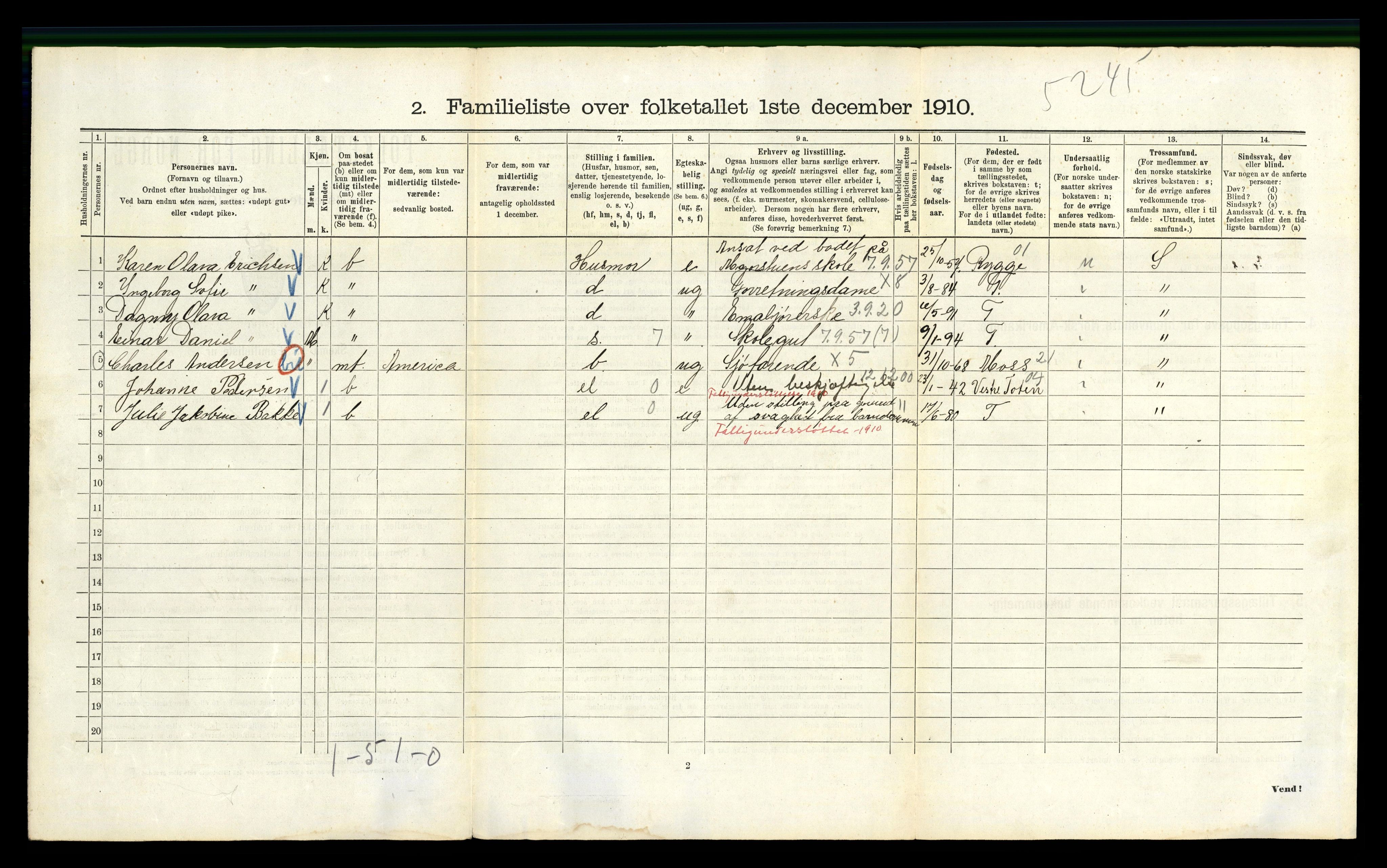 RA, 1910 census for Kristiania, 1910, p. 86660