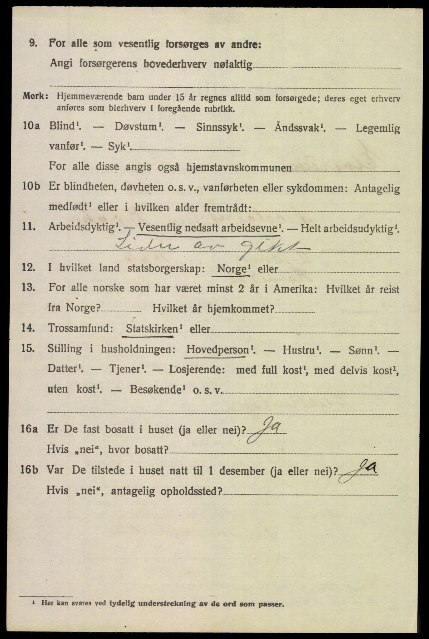 SAH, 1920 census for Elverum, 1920, p. 13103