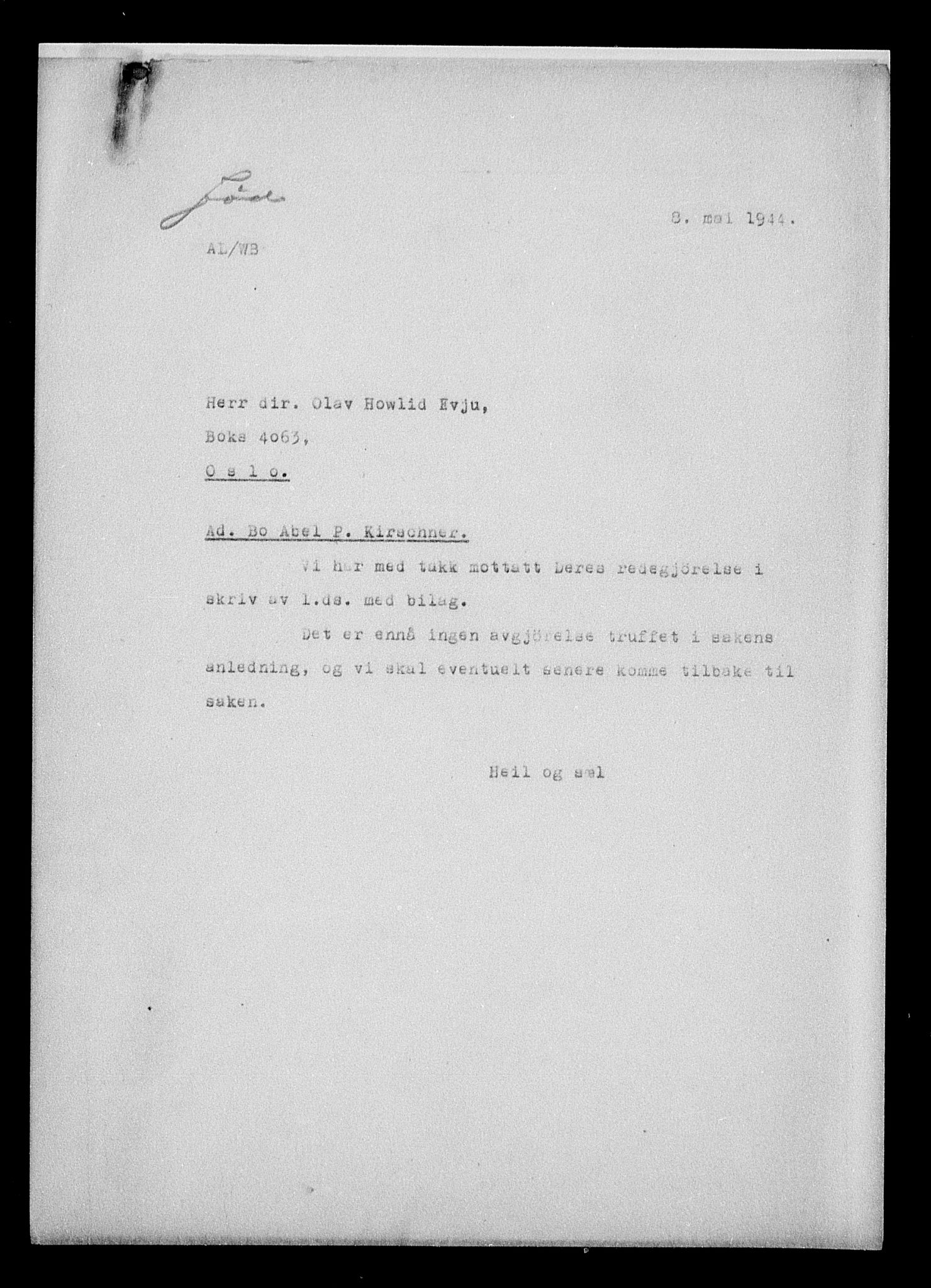 Justisdepartementet, Tilbakeføringskontoret for inndratte formuer, AV/RA-S-1564/H/Hc/Hcc/L0951: --, 1945-1947, p. 336