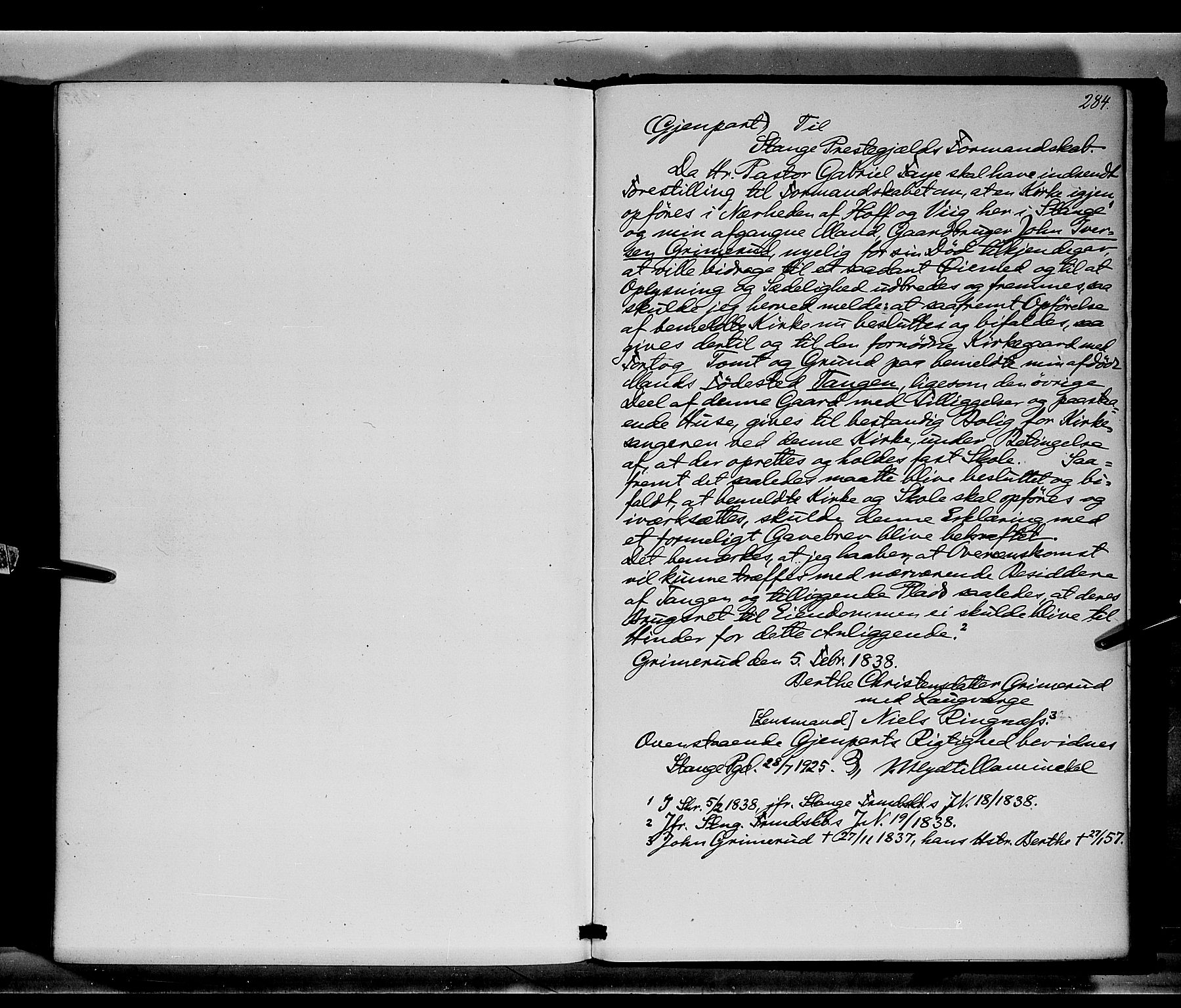 Stange prestekontor, SAH/PREST-002/K/L0014: Parish register (official) no. 14, 1862-1879, p. 284