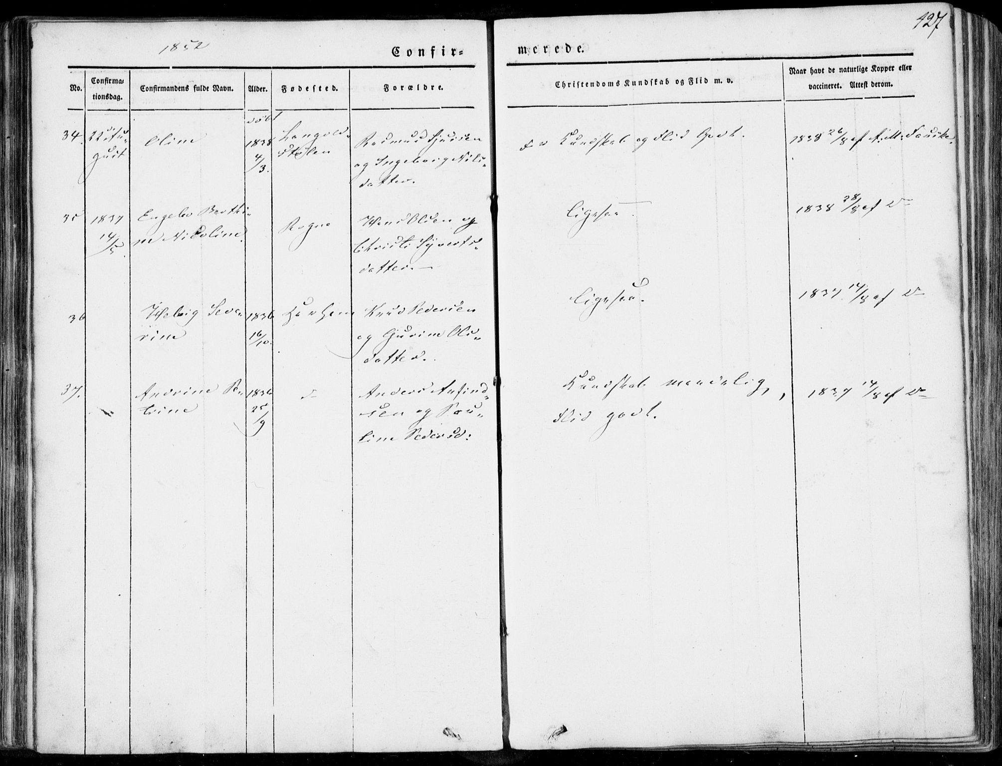 Ministerialprotokoller, klokkerbøker og fødselsregistre - Møre og Romsdal, AV/SAT-A-1454/536/L0497: Parish register (official) no. 536A06, 1845-1865, p. 127